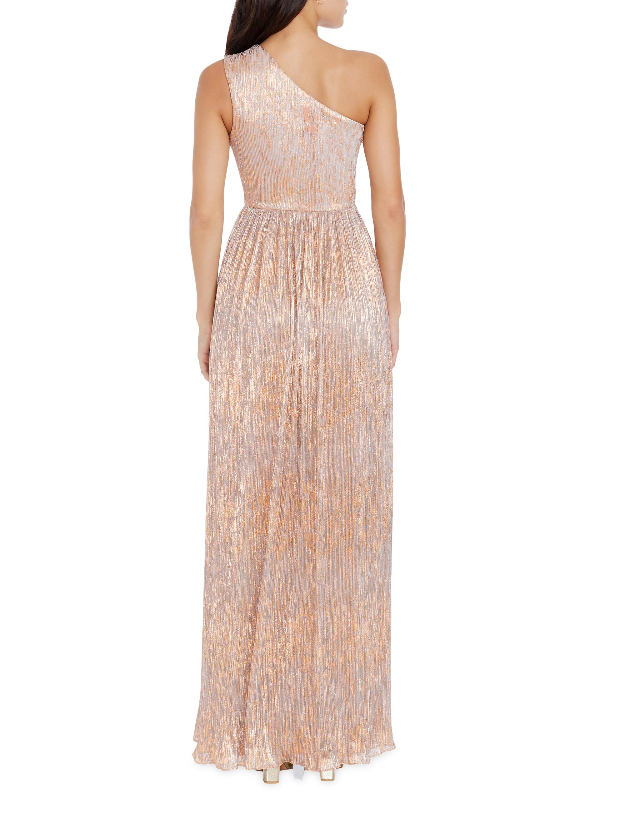 Dress The Population Kienna Metallic One-Shoulder Gown | Saks Fifth Avenue