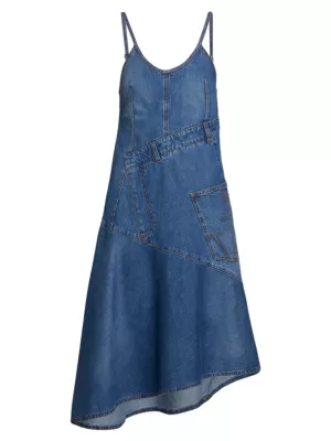 Shop JW Anderson Twisted Denim Midi-Dress | Saks Fifth Avenue