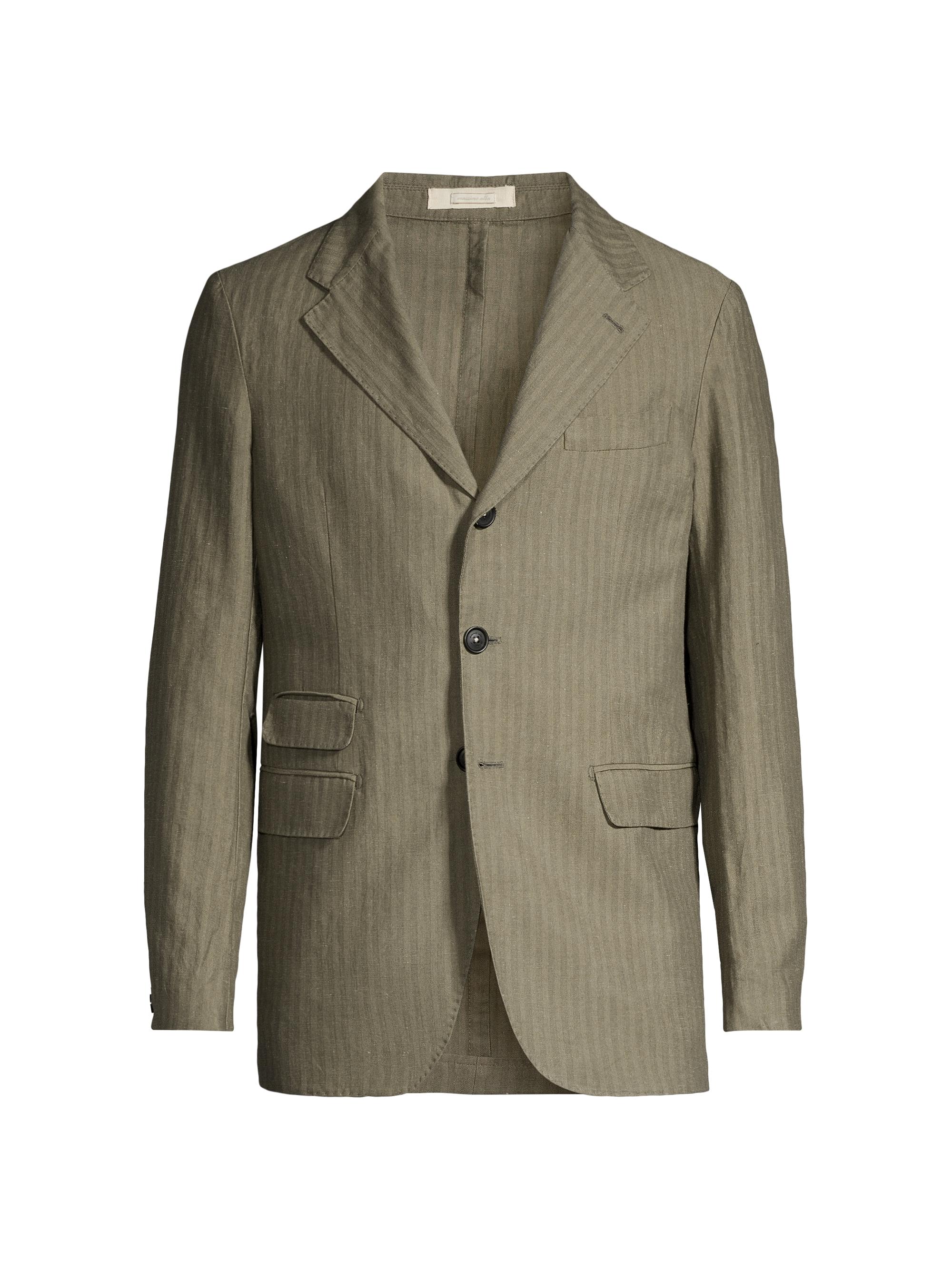 Massimo Alba Men's Catch2 Pinstriped Linen & Cotton-Blend Blazer - Salvia