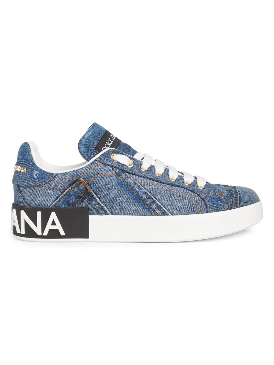 Dolce&Gabbana Portofino Denim Sneakers | Saks Fifth Avenue