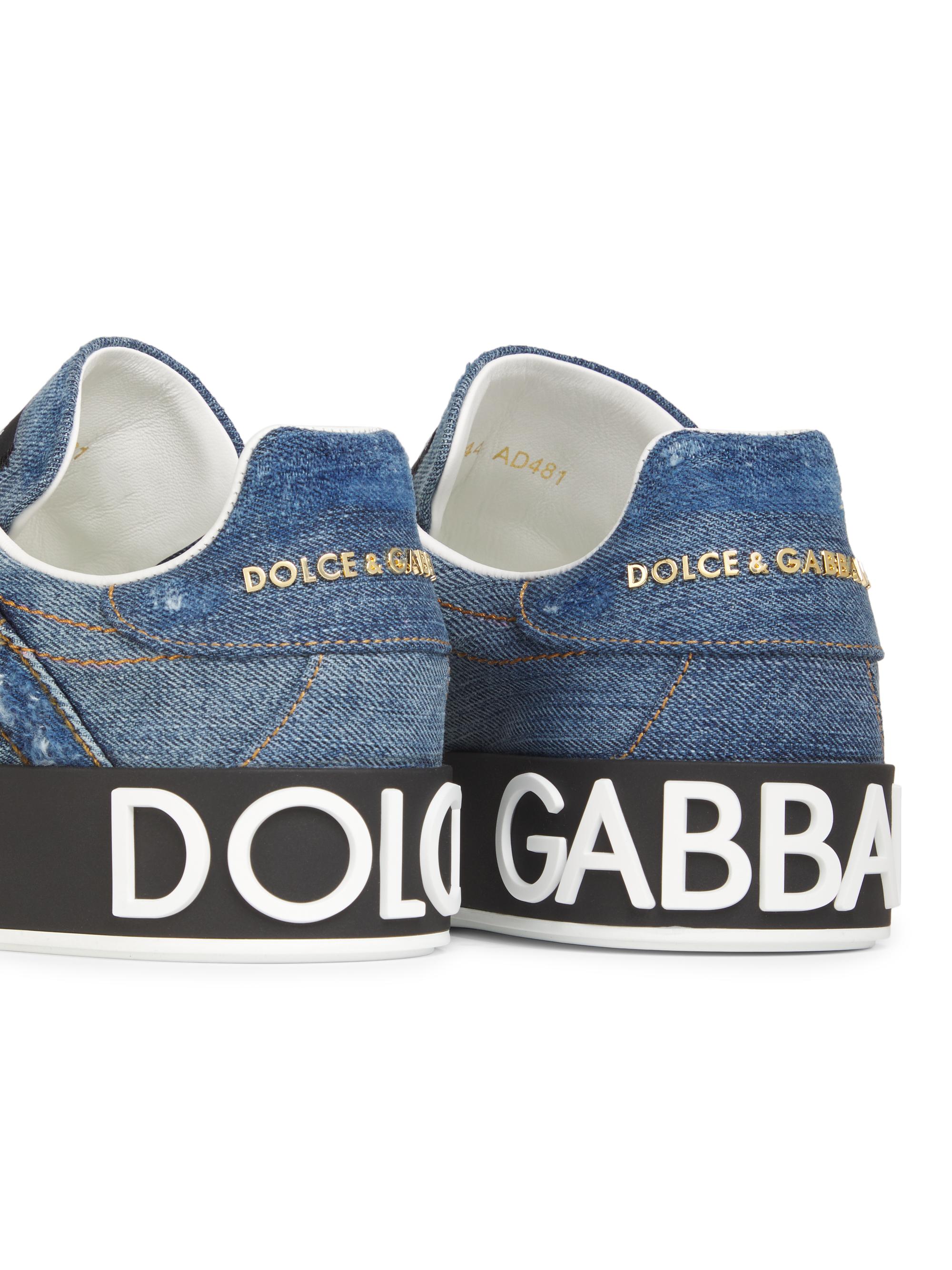 Dolce&Gabbana Portofino Denim Sneakers | Saks Fifth Avenue