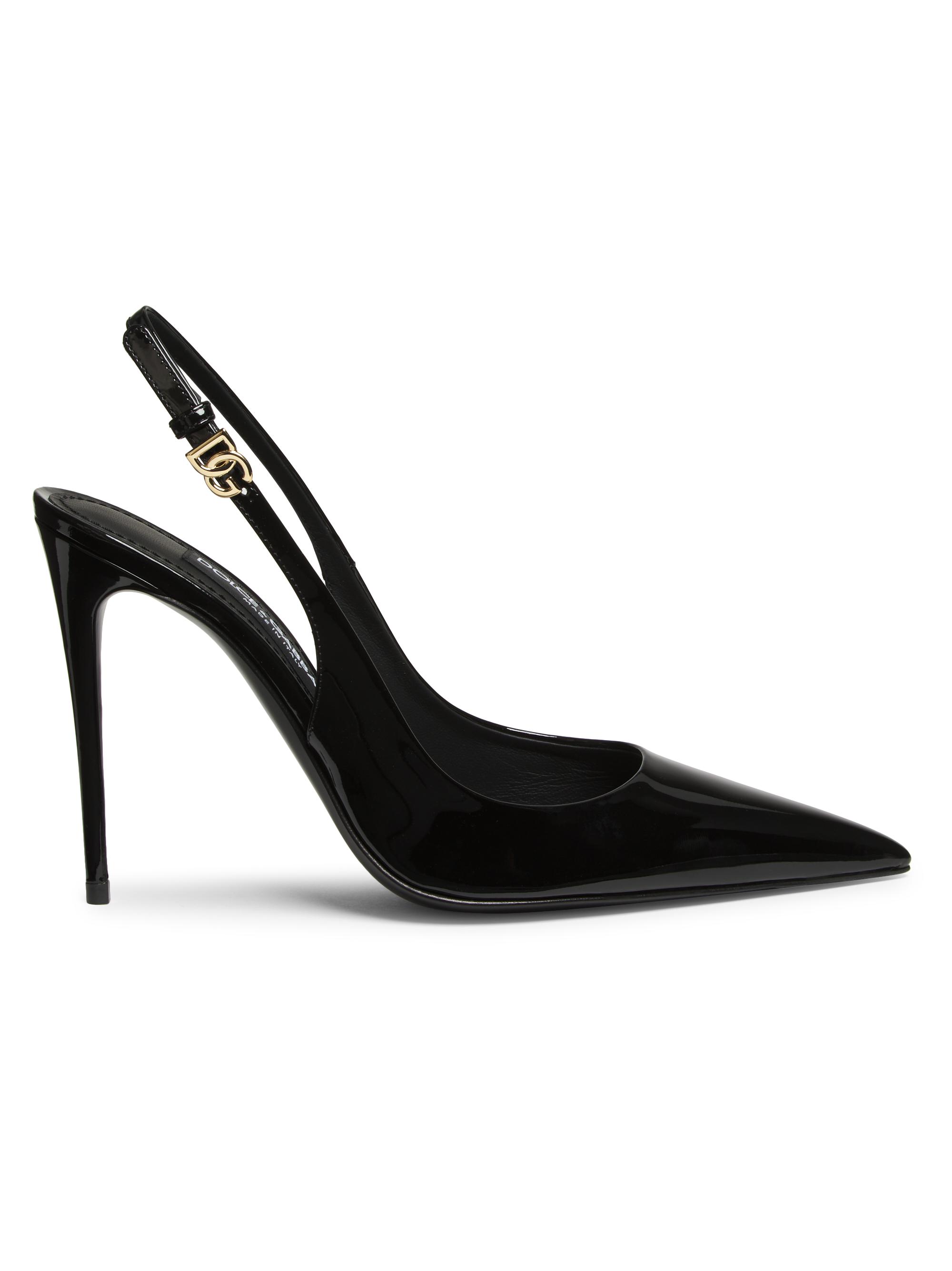 Dolce&Gabbana 101MM Patent Leather Slingback Pumps | Saks Fifth Avenue