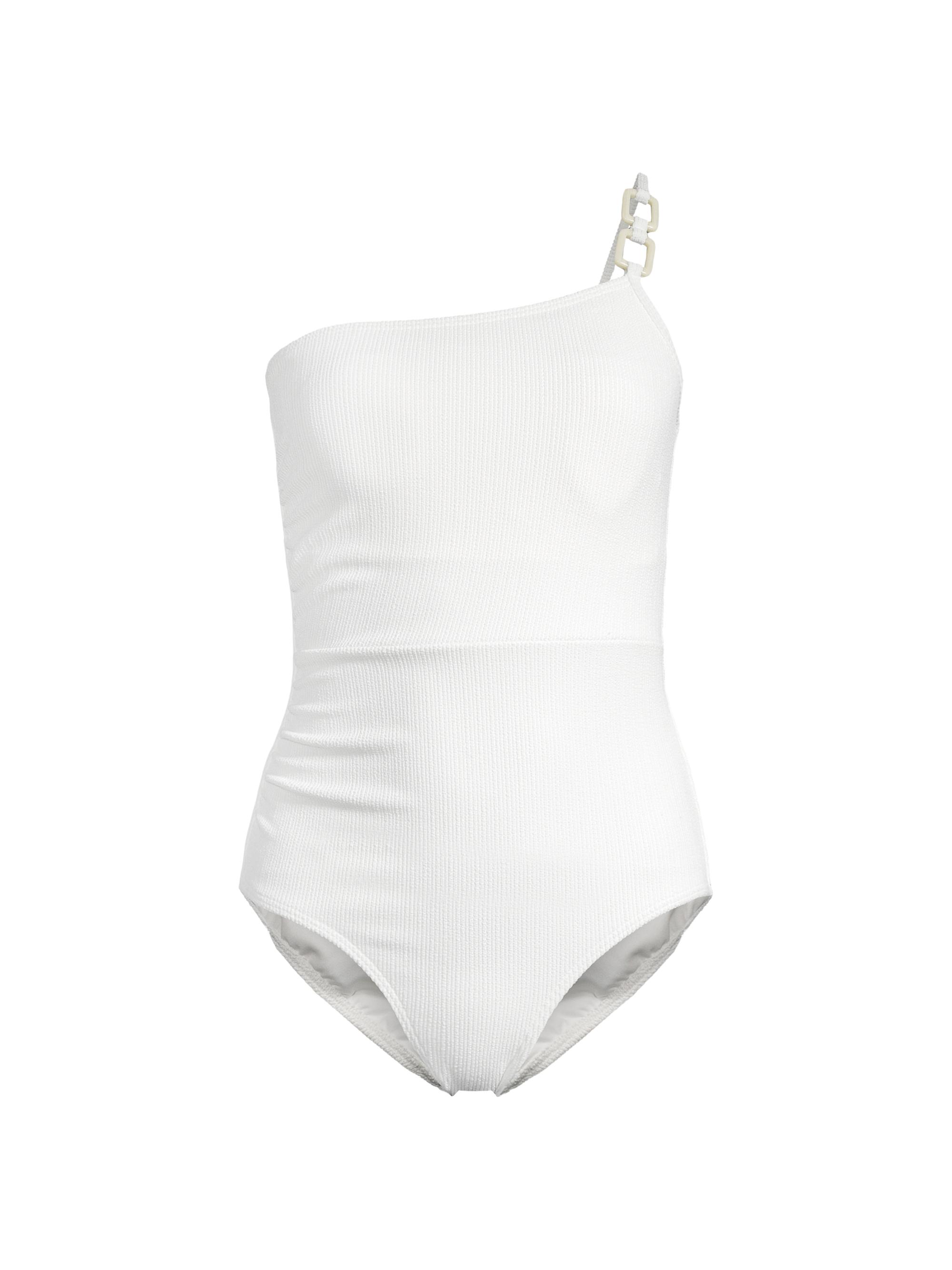 Change of Scenery Women's Kara Textured One-Shoulder One-Piece Swimsuit - Auburn Texture