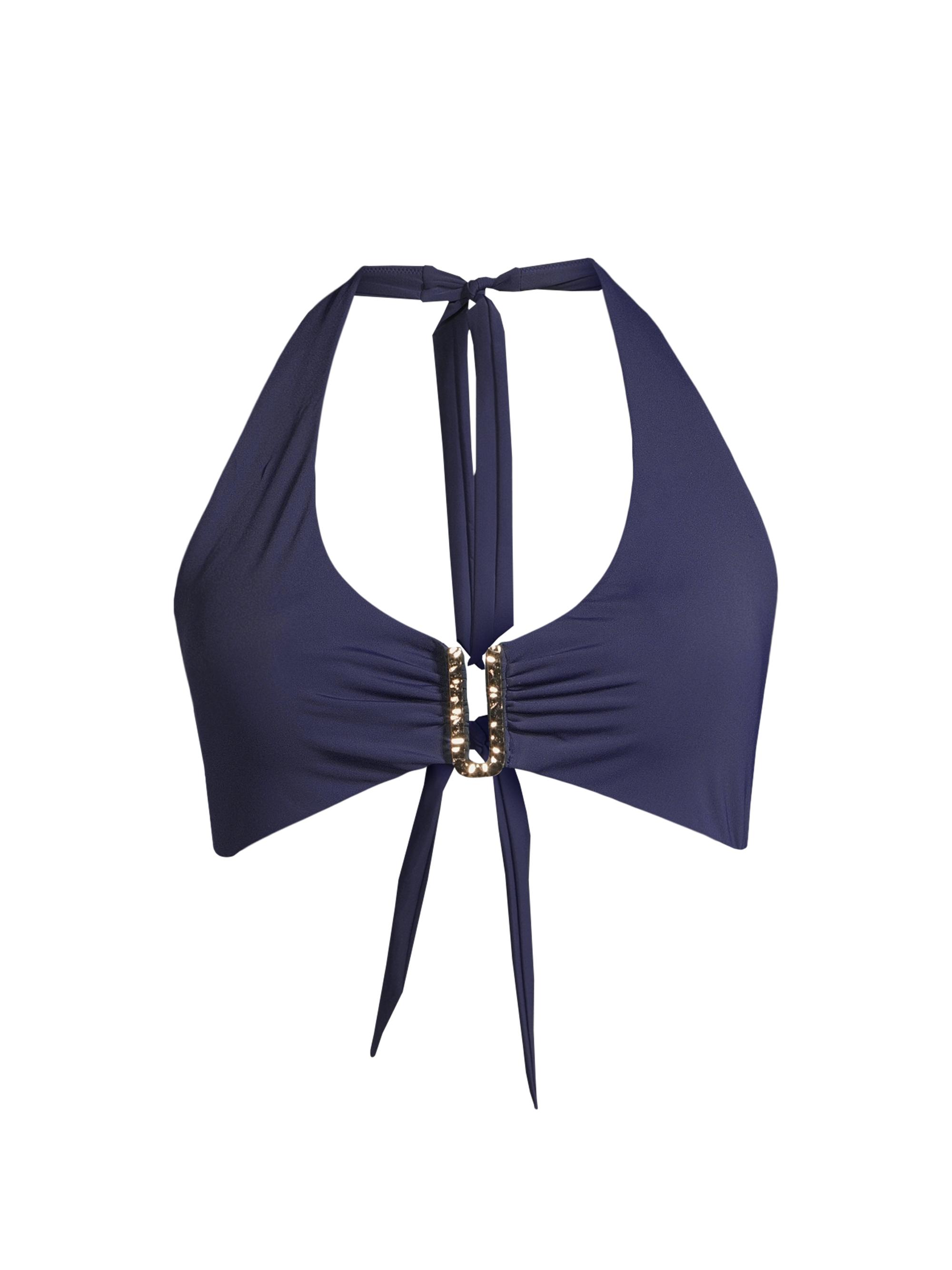 Change of Scenery Women's Melissa Halterneck Bikini Top - Navy