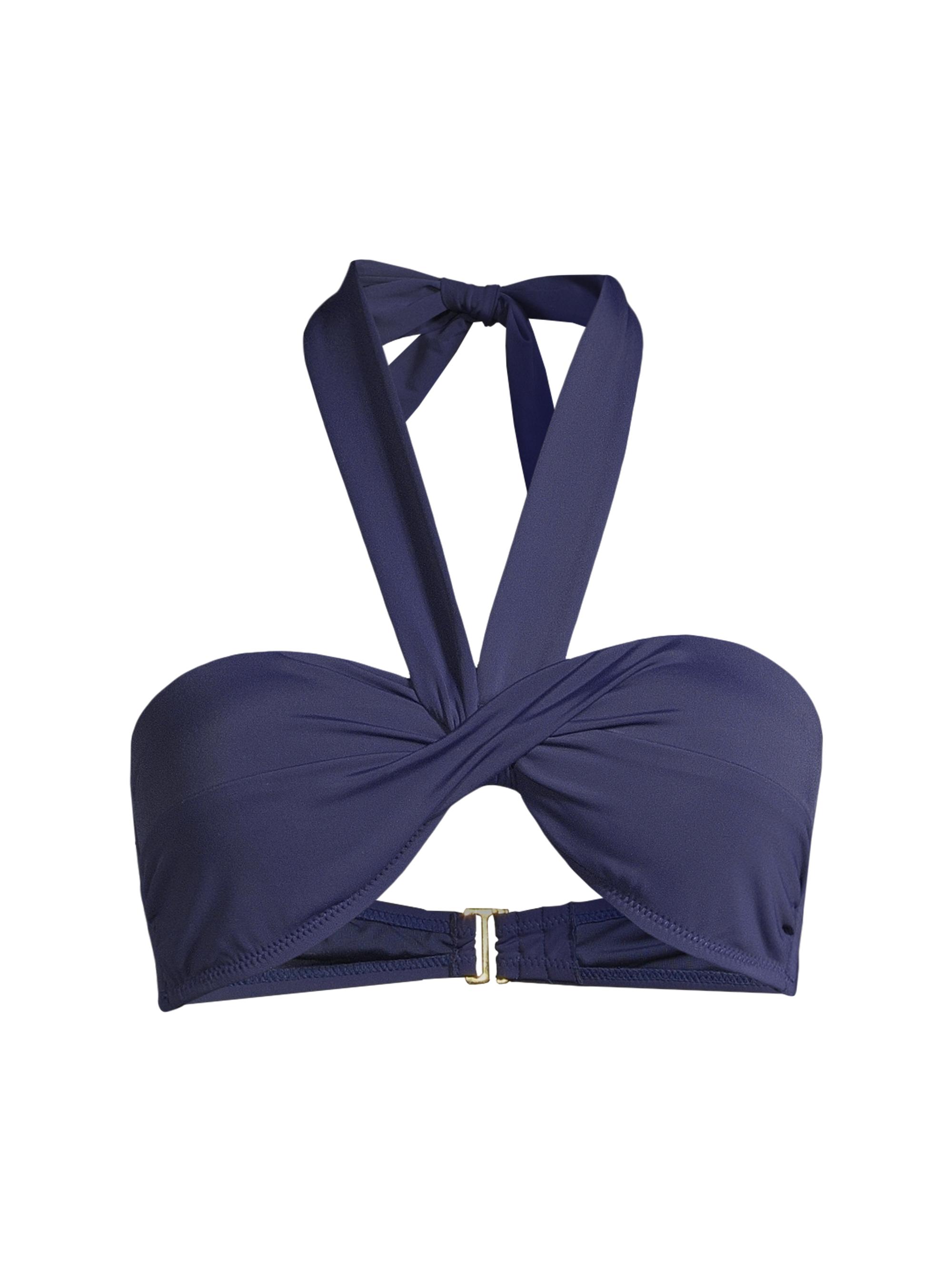 Change of Scenery Women's Loryn Twist-Front Bikini Top - Navy