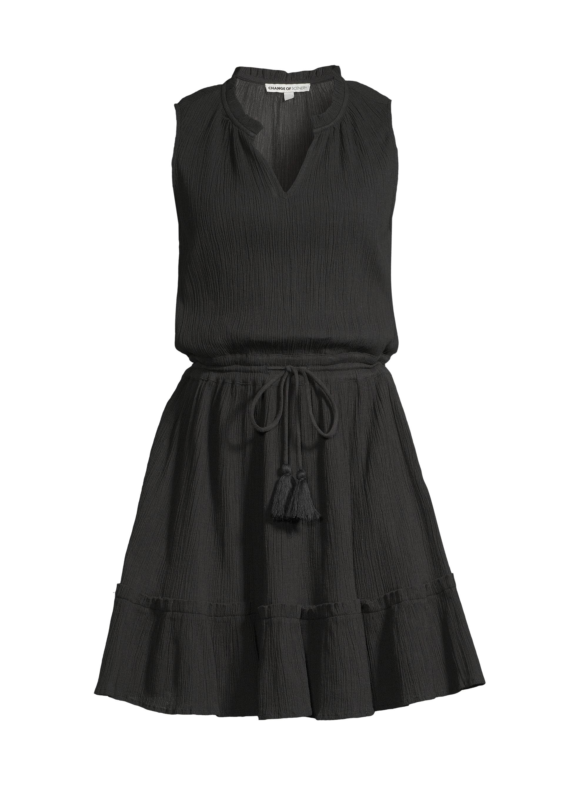 Change of Scenery Women's Beth Drawstring Minidress - Black