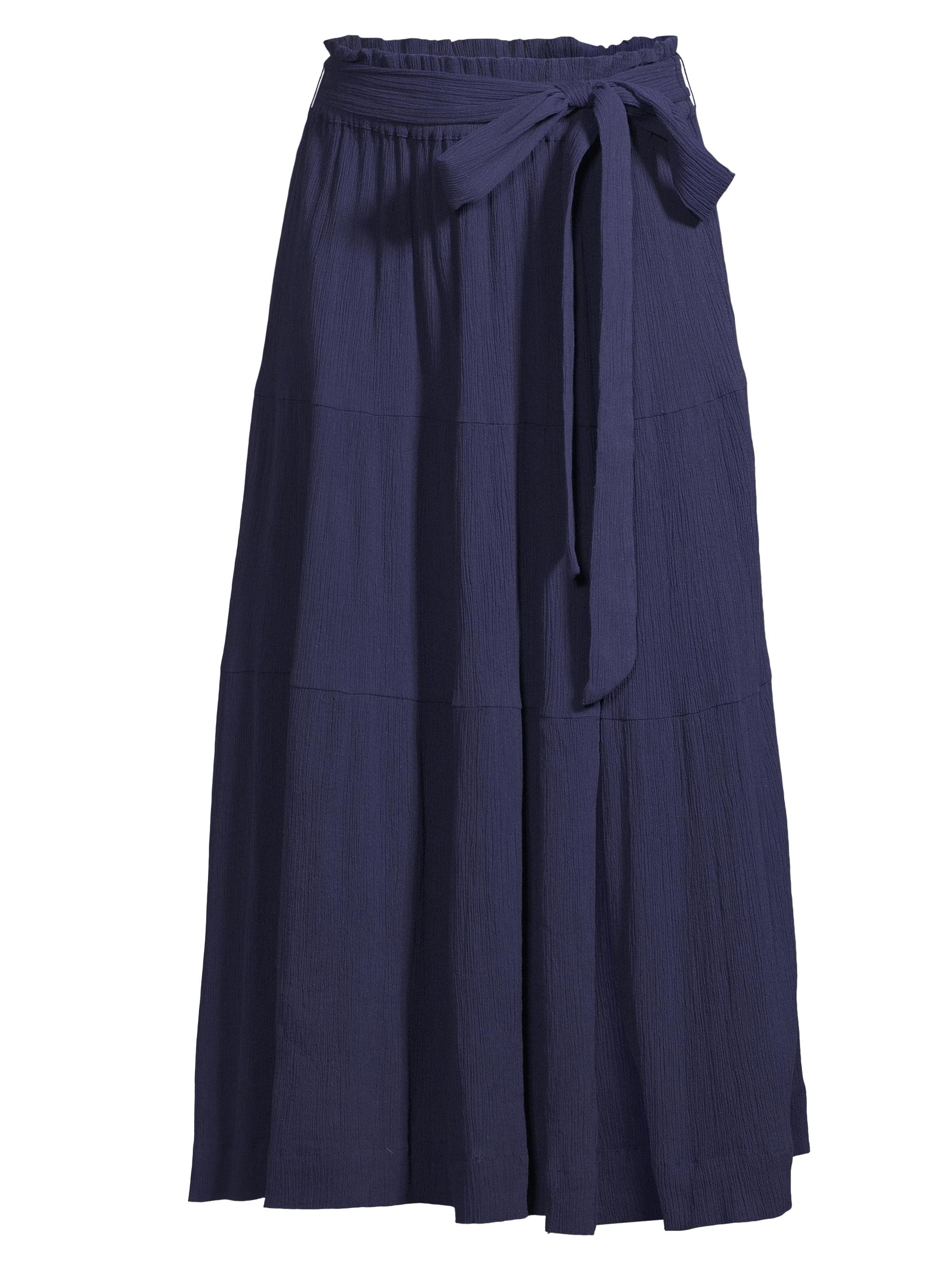 Change of Scenery Women's Jenni Cotton Tie-Waist Maxi Skirt - Navy