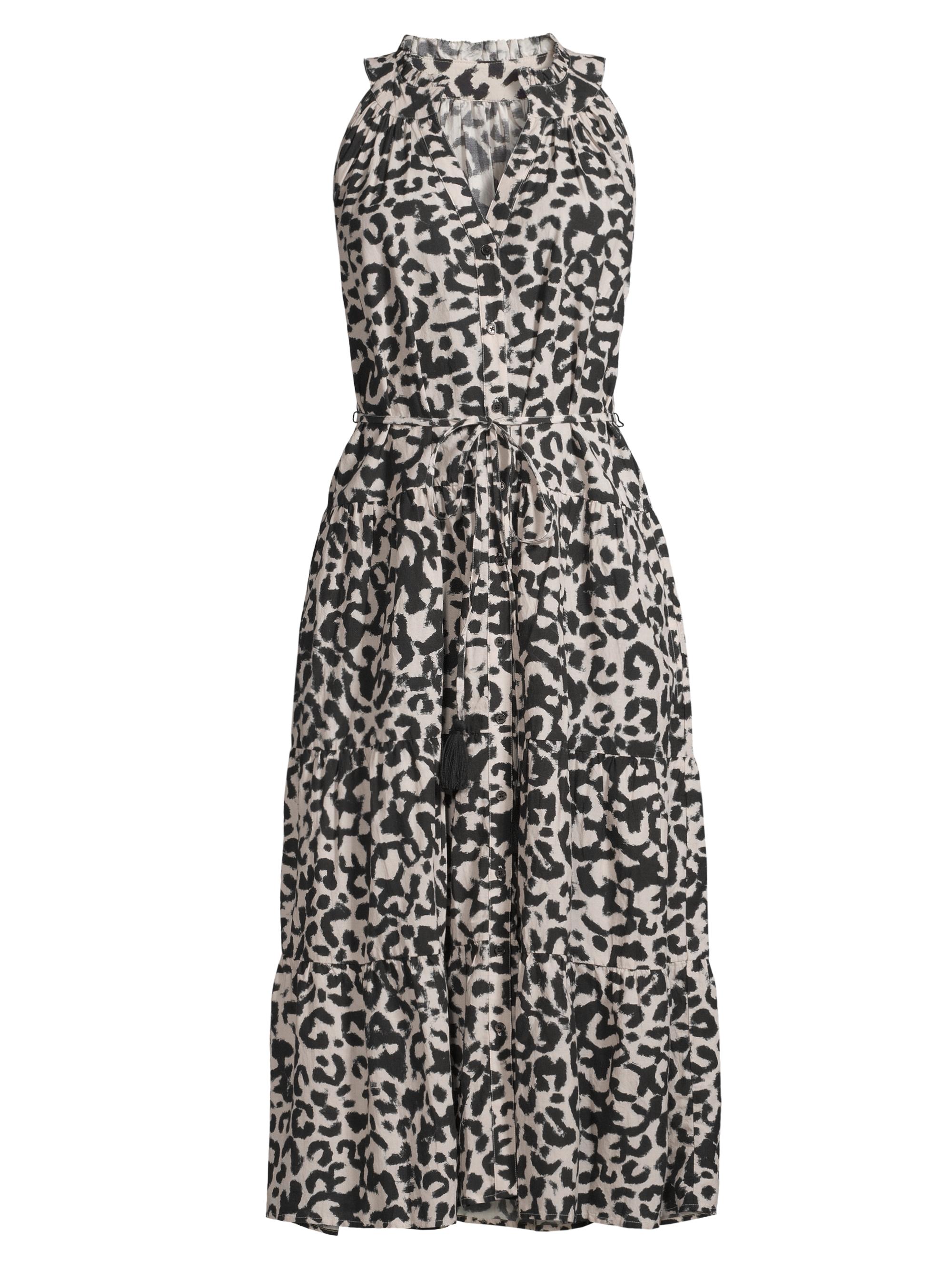 Change of Scenery Women's Tracy Convertible Tiered Shirtdress - Mia Leopard