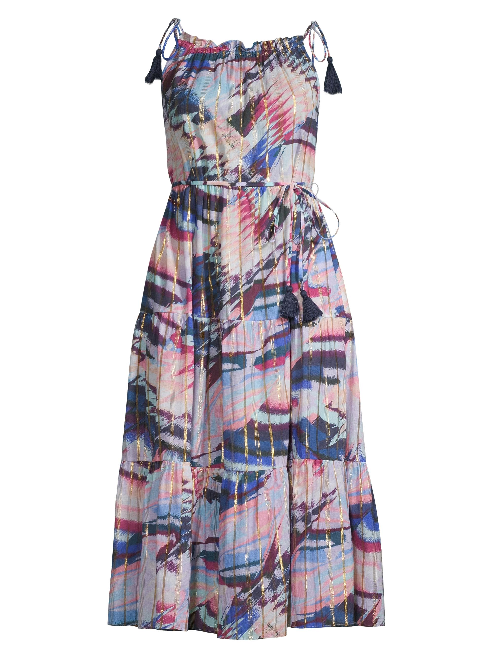 Change of Scenery Women's Marja Abstract-Print Cotton Midi-Dress - Mosaic