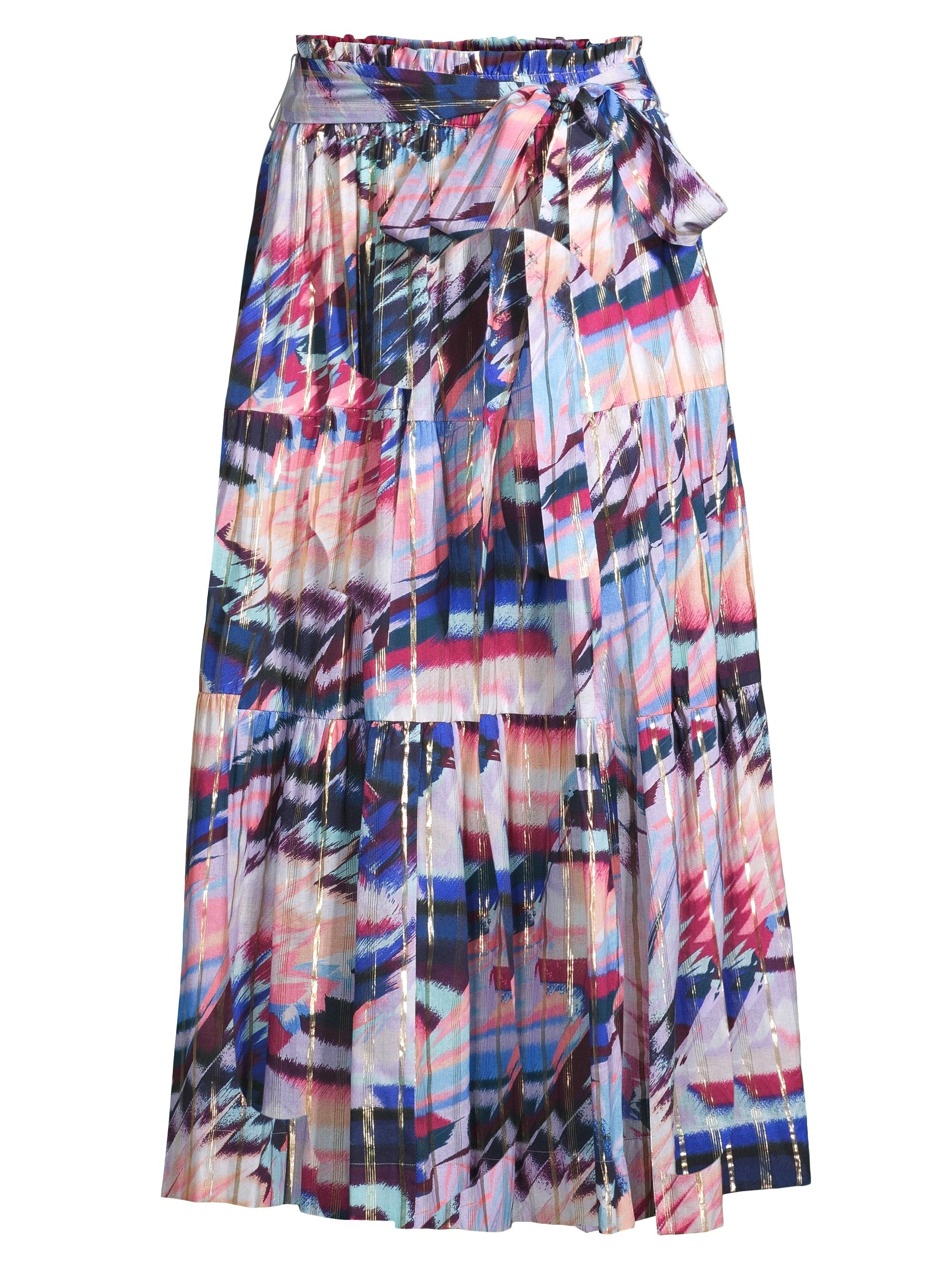Change of Scenery Women's Jenni Abstract-Print Pleated Cotton-Blend Midi-Skirt - Mosaic