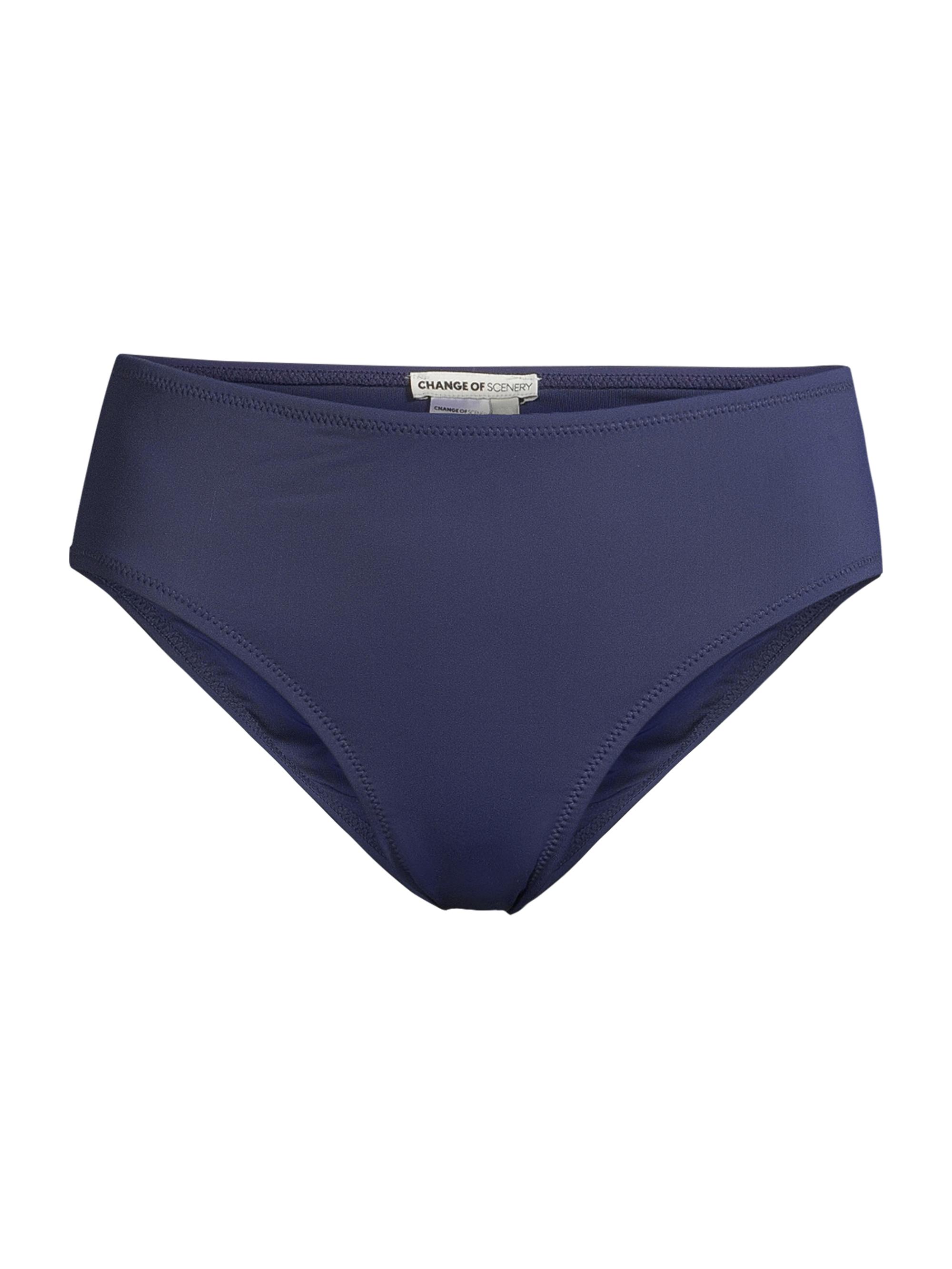 Change of Scenery Women's Mid-Rise Bikini Bottom - Navy