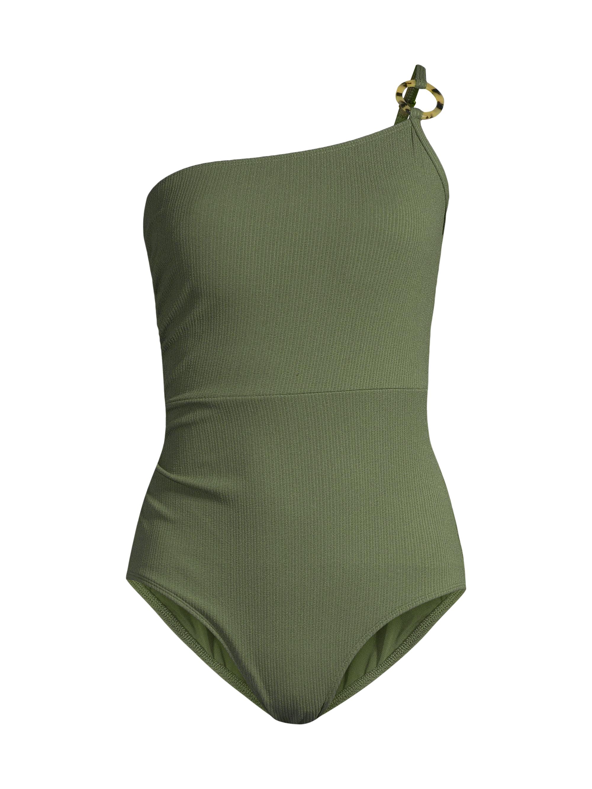 Change of Scenery Women's Kara O-Ring One-Piece Swimsuit - Olive Texture