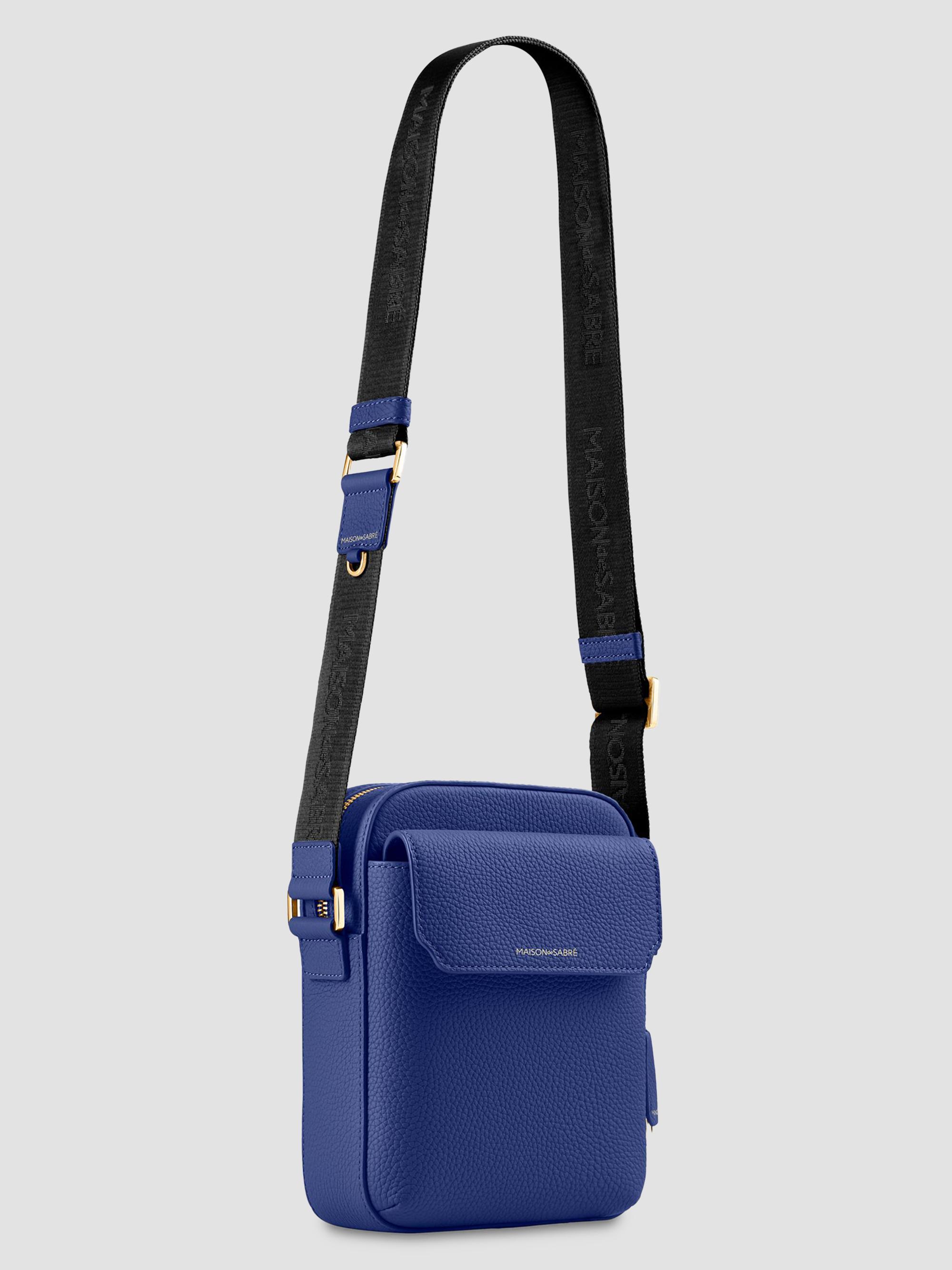 Maison de Sabre Leather Messenger Bag - Lapis Blue | Thumbnail 4