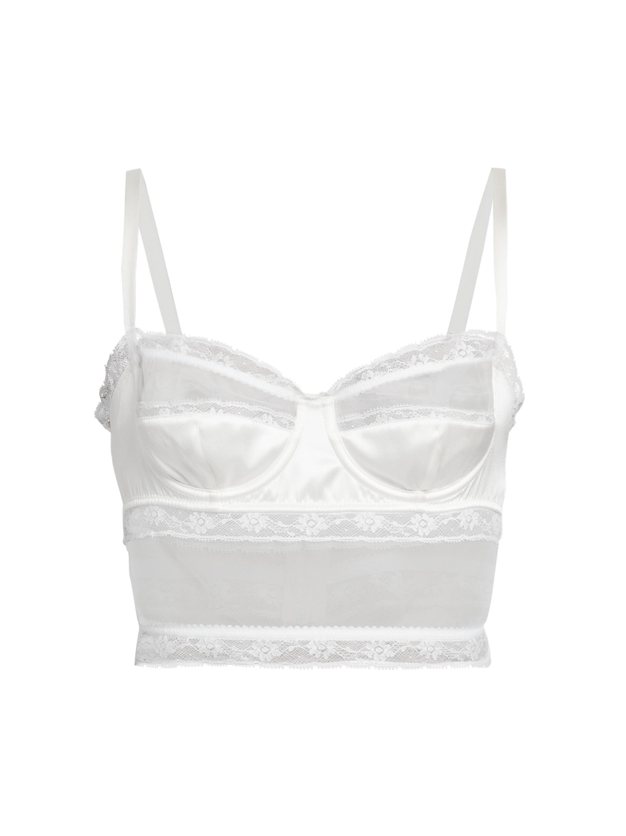 Dolce & Gabbana Women's Lace Bustier Top - Optical White
