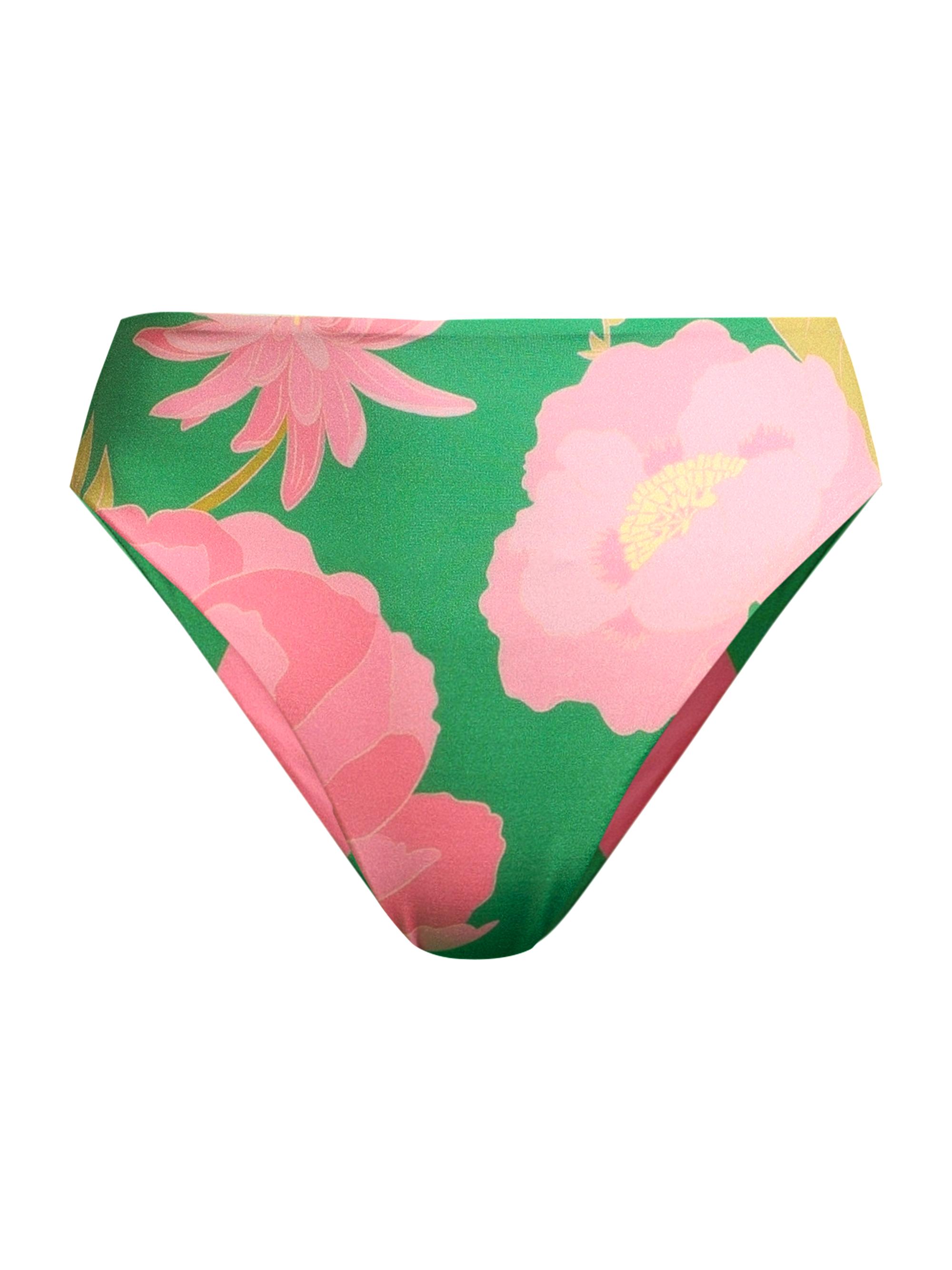 Farm Rio Women's Winter Garden High-Waist Hot Pants - Green