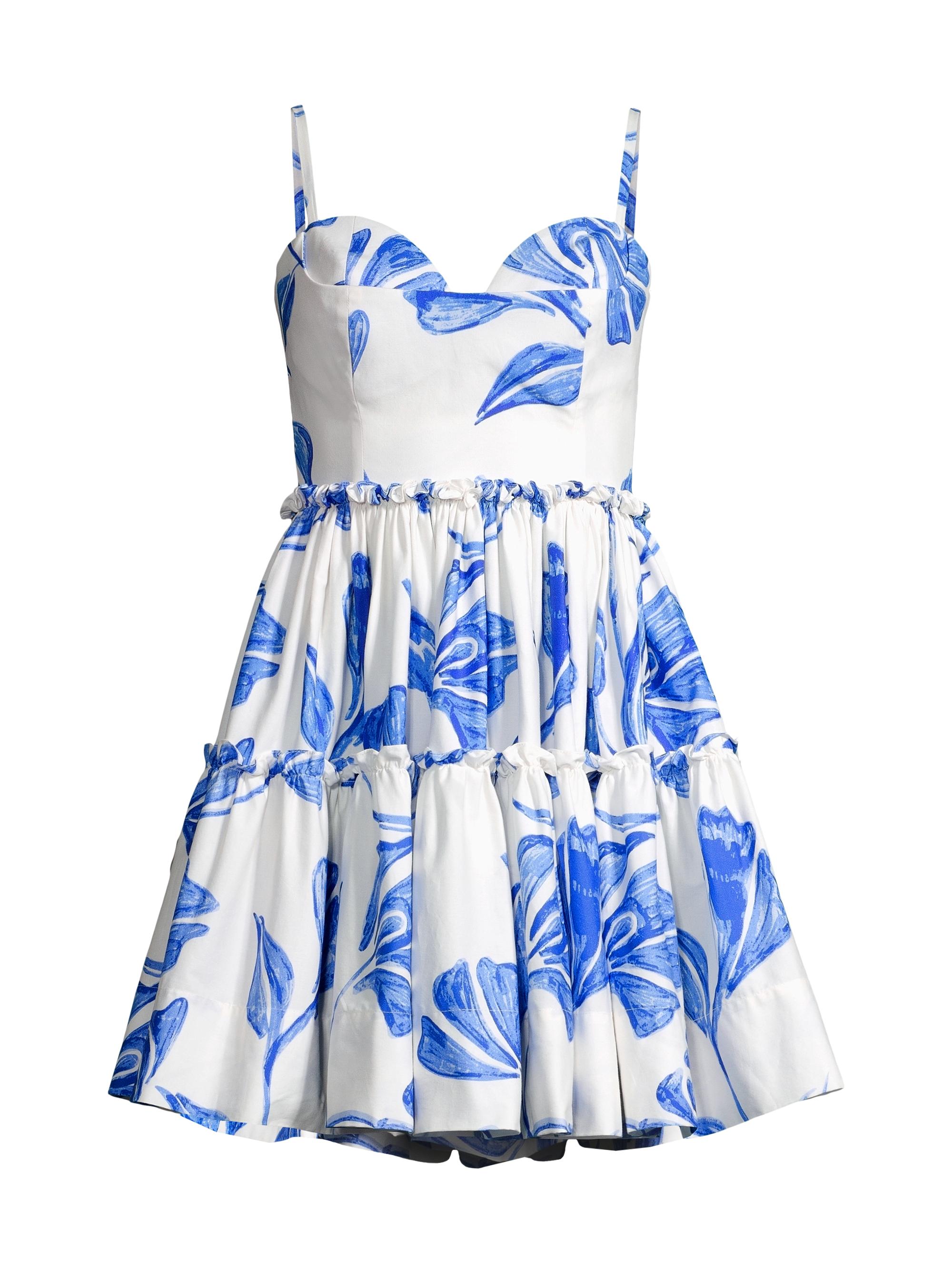 PatBO Women's Nightflower Cotton Minidress - White