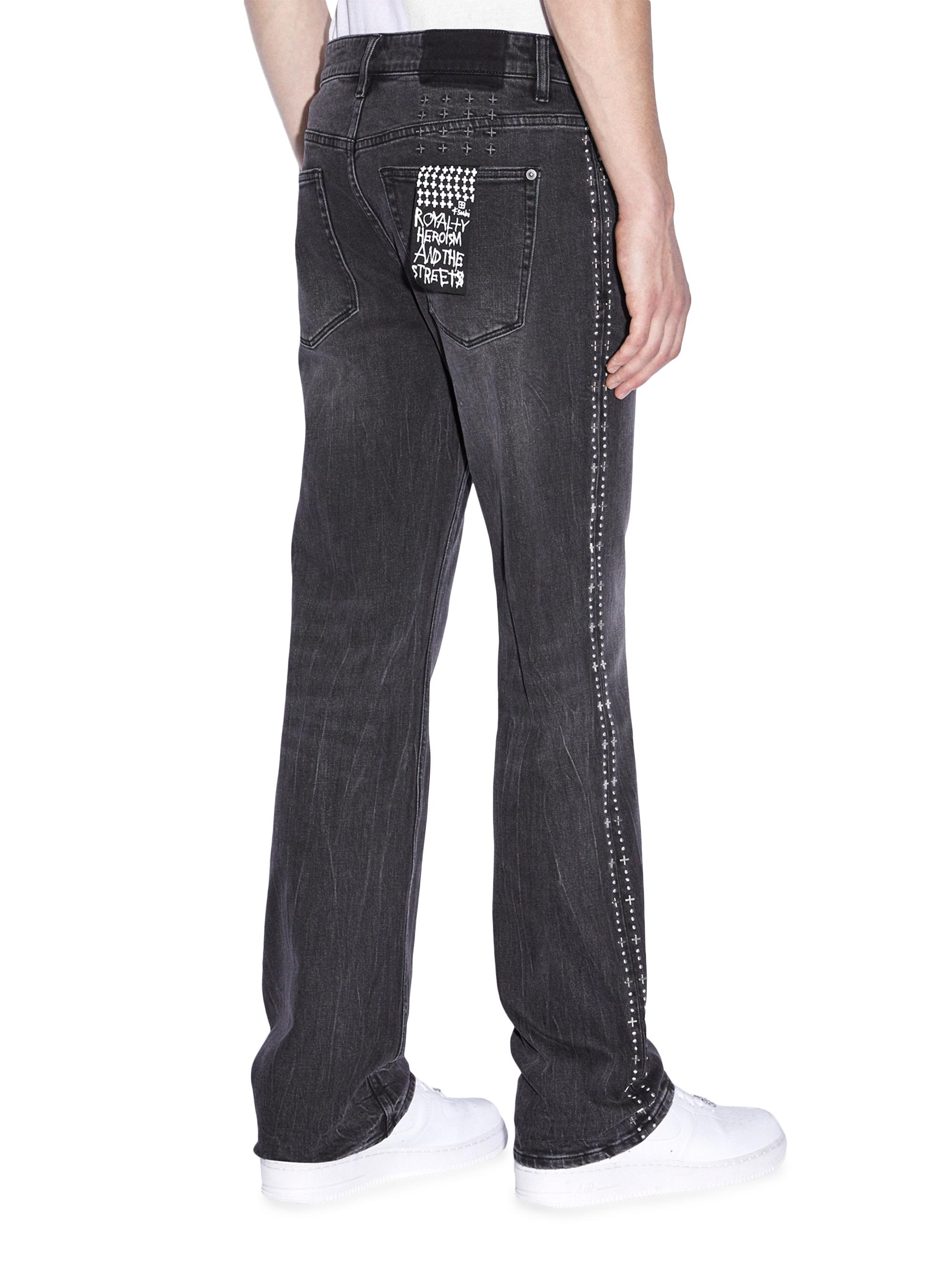 Ksubi Bronko Metalik Stripe Boot-Cut Jeans | Saks Fifth Avenue