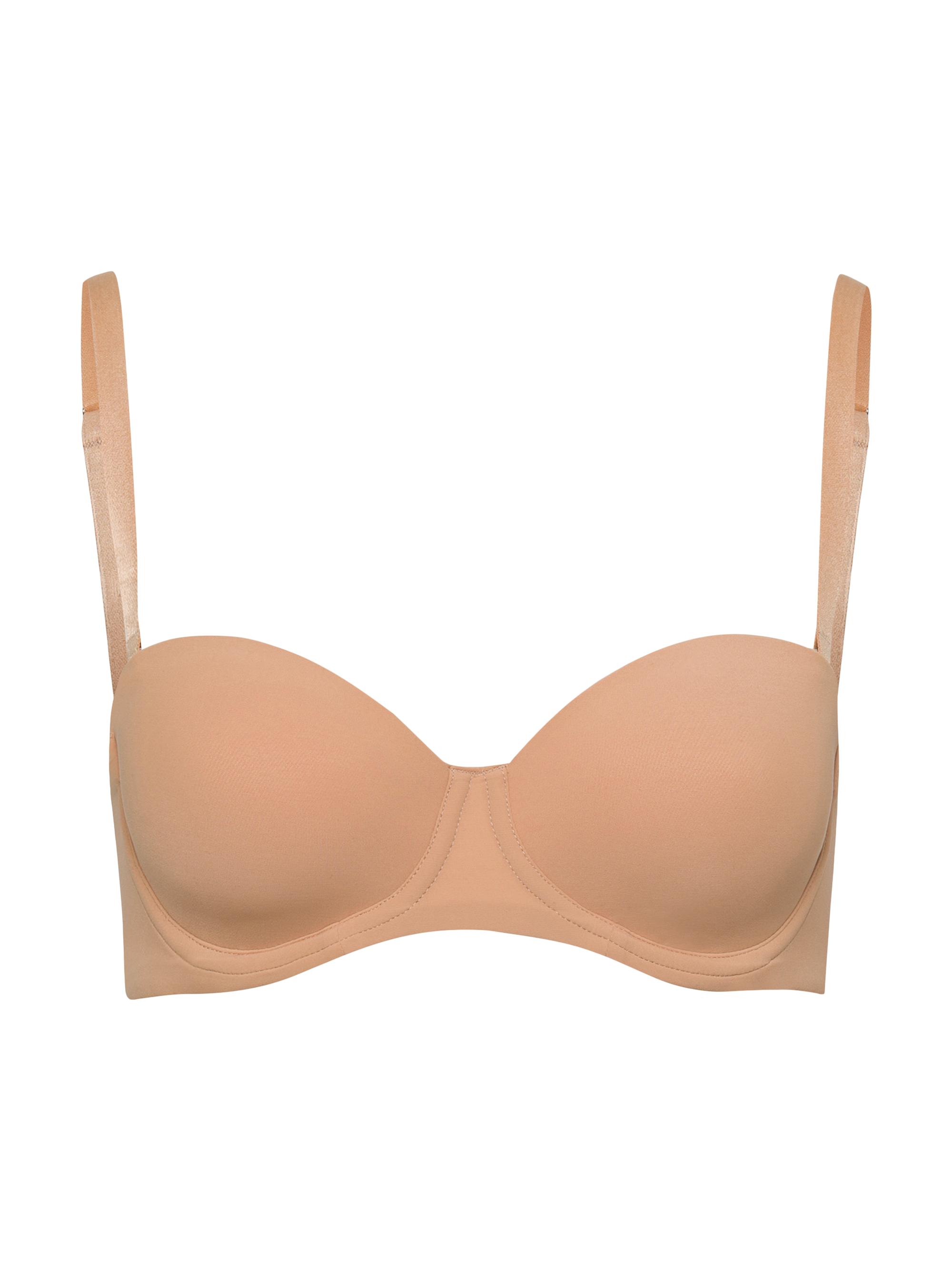 Hanro Women's Allure Strapless Convertible T-Shirt Bra - Tan