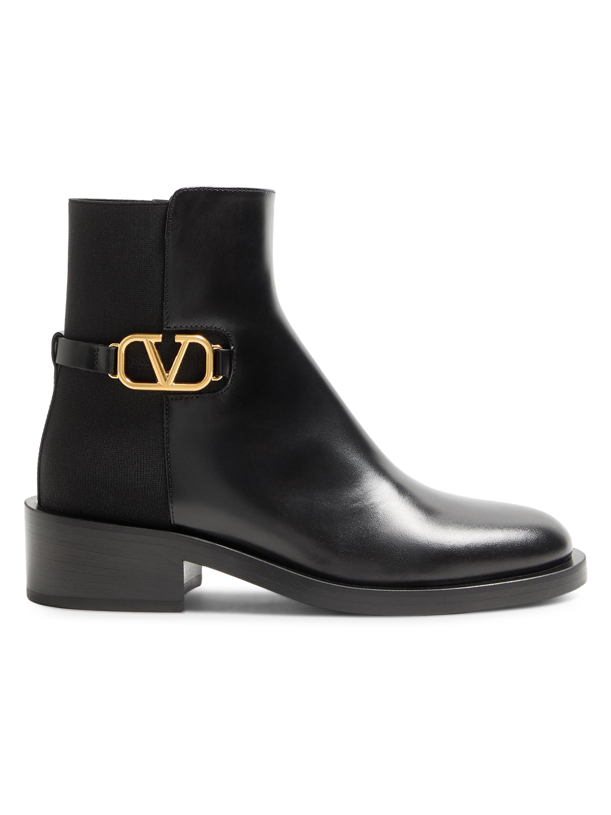 VALENTINO GARAVANIブラック コート Valentino Garavani Rockstud 40MM Calfskin Biker Boots | Saks