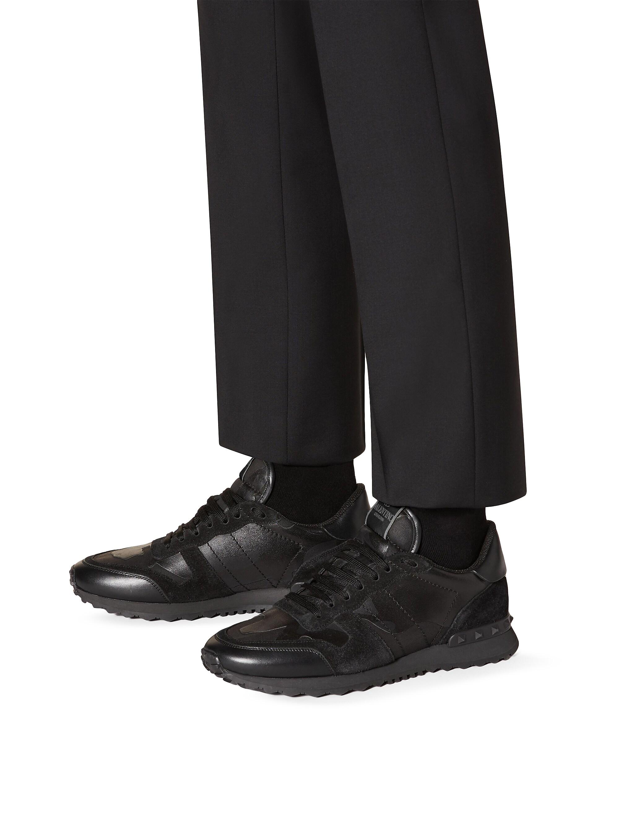 Valentino Garavani Camouflage Rockrunner Sneakers | Saks Fifth Avenue