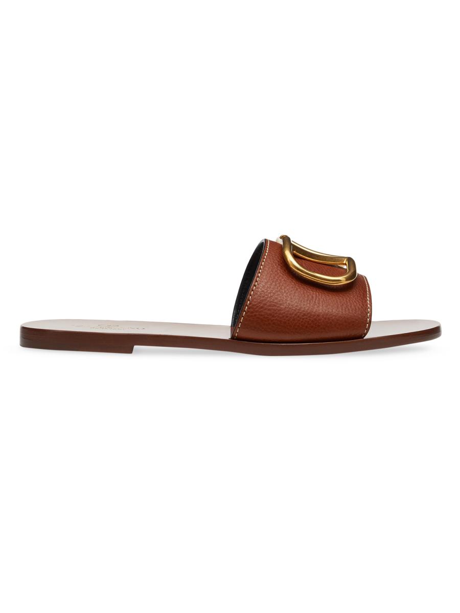 スリッポン VALENTINO TWO-TONE LEATHER VLOGO SIGNAUTRE SLIPPERS Valentino Garavani Two-tone Leather Vlogo Signautre Slippers