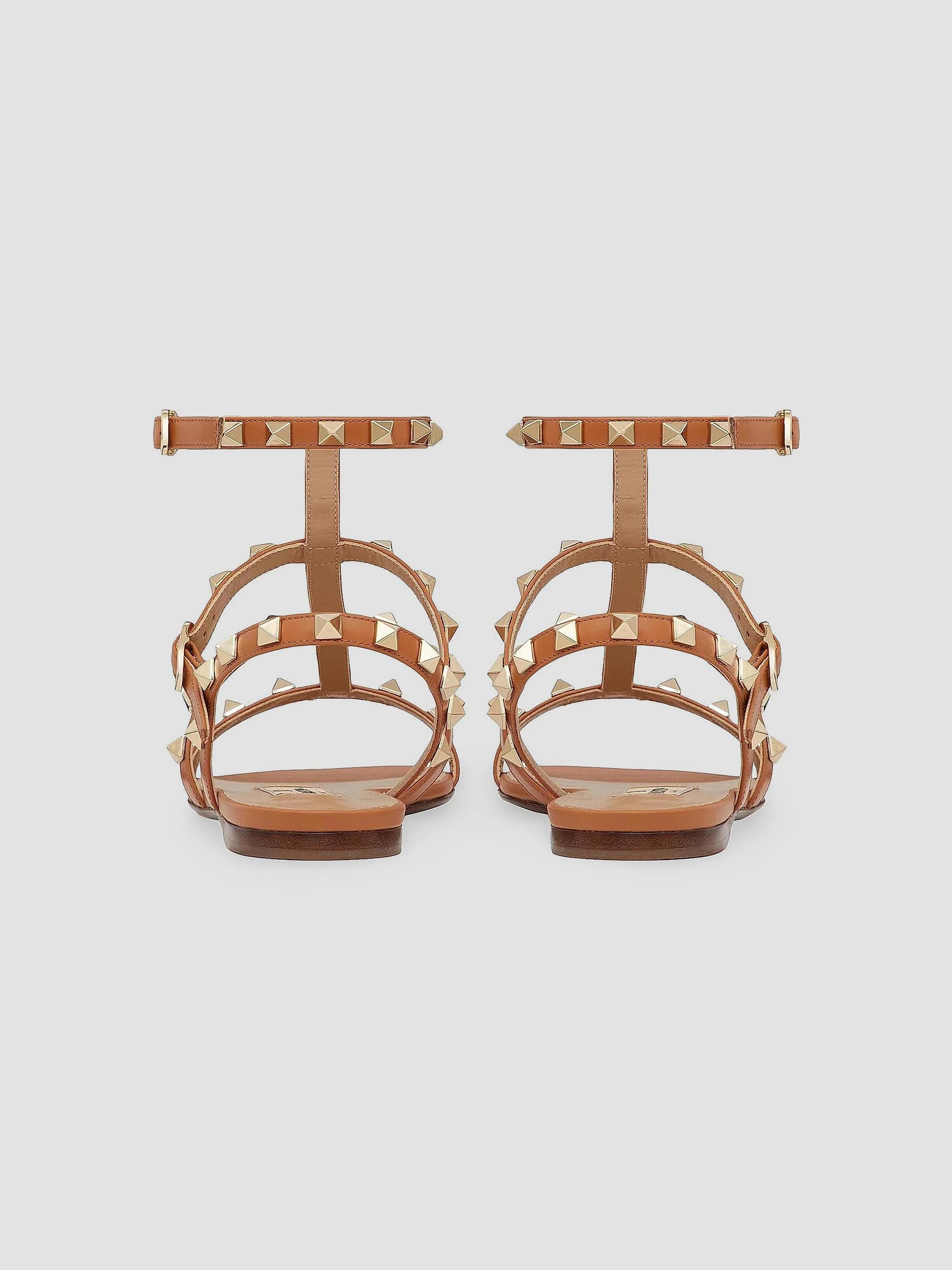 Valentino Garavani Army Striped Leather & Textile Sandals - Size 42 (9) / $895 Valentino Garavani | Shoes | Valentino Garavani Army Striped  main image 4