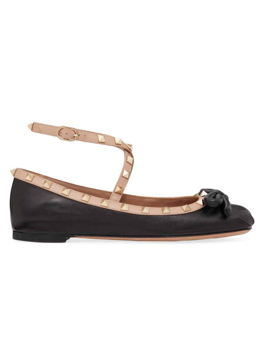 【関税＆送料込み】Valentino Garavani Ballerinas Valentino Garavani Rockstud Ballerina Flats In Nappa Leather