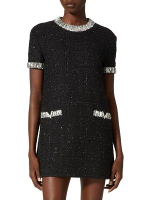 Valentino Garavani VLogo Signature tweed mini dress - Blue