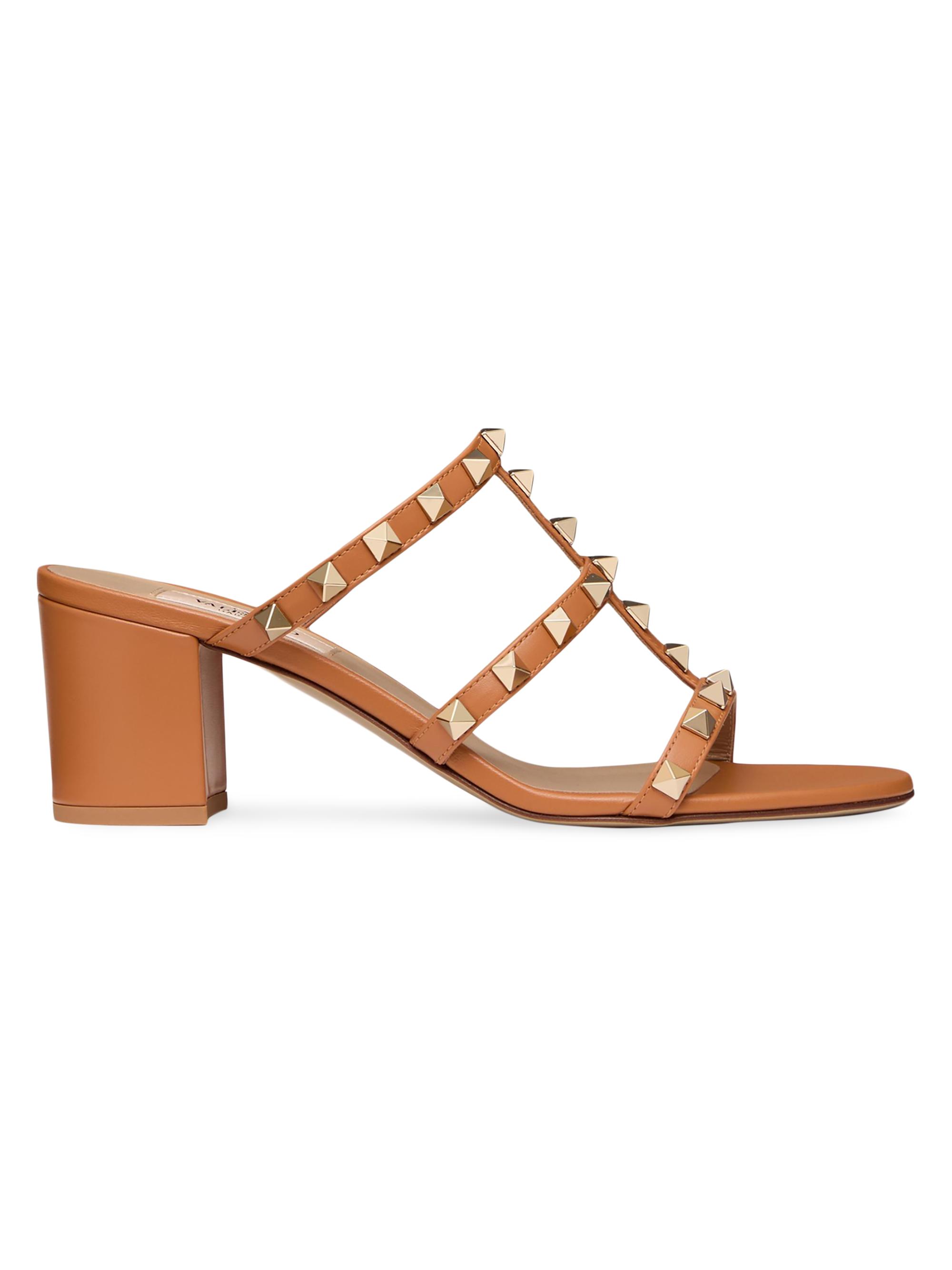 Rockstud leather sandals