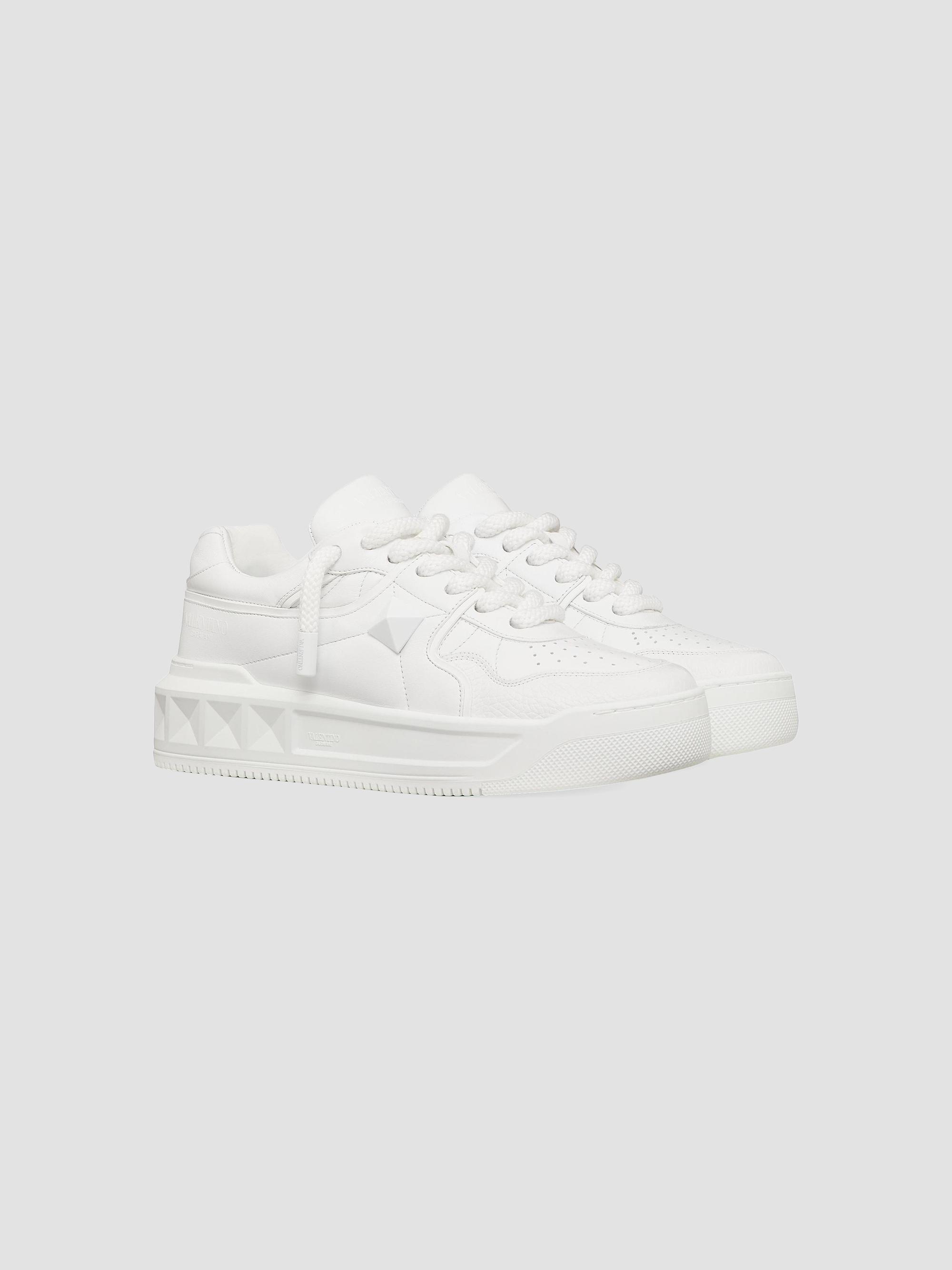 Valentino Garavani One Stud XL Nappa Leather Low Top Sneakers