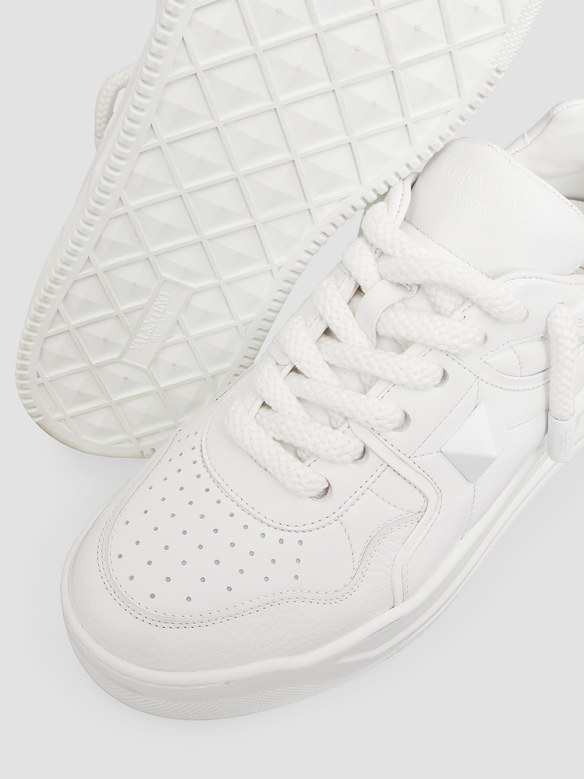 Valentino Garavani One Stud XL Nappa Leather Low Top Sneakers