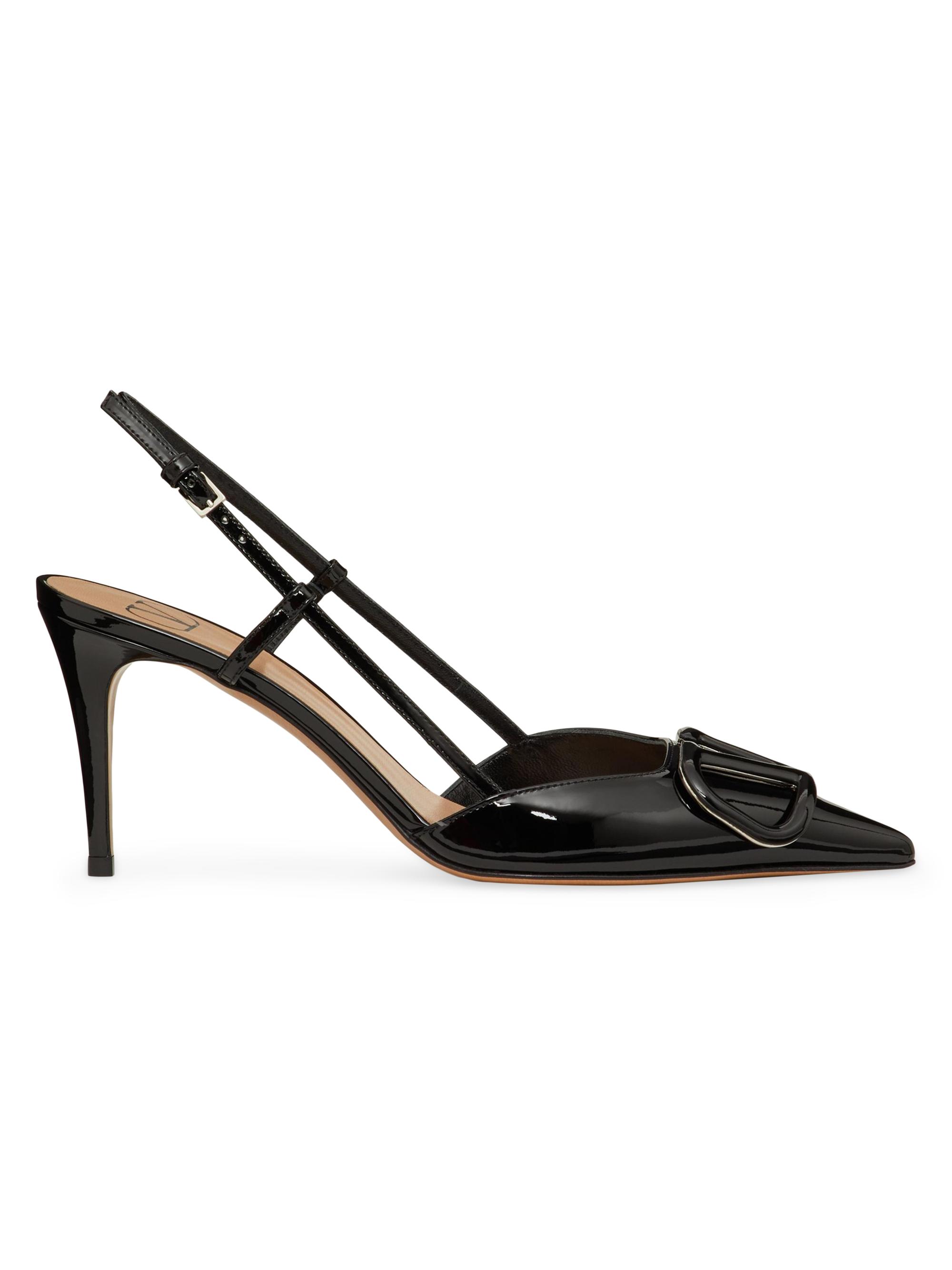 Valentino Garavani VLogo Signature Patent Leather Slingback Pumps