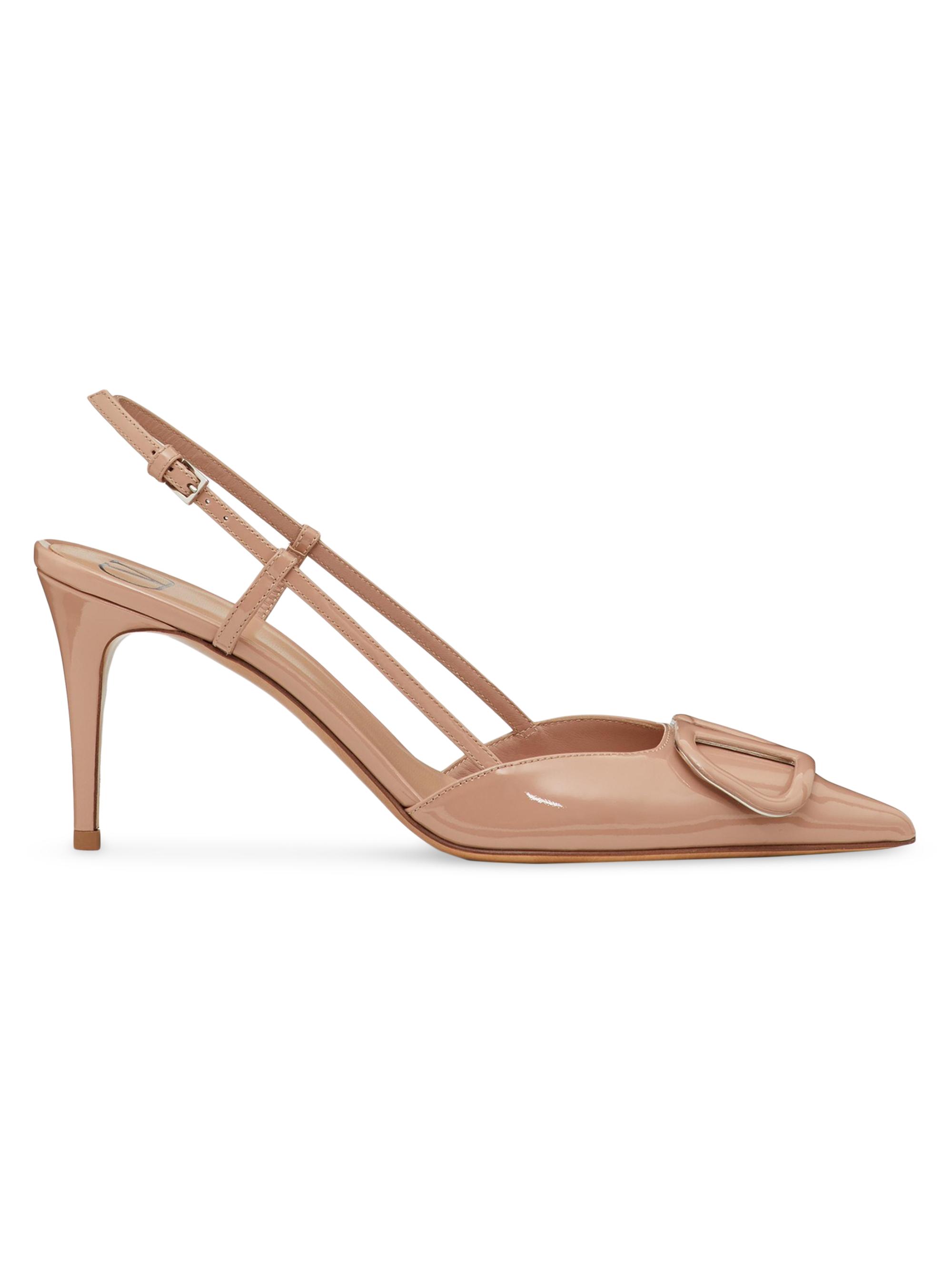 Valentino Garavani Women's VLogo Signature Patent Leather Slingback Pumps - Rose Cannelle