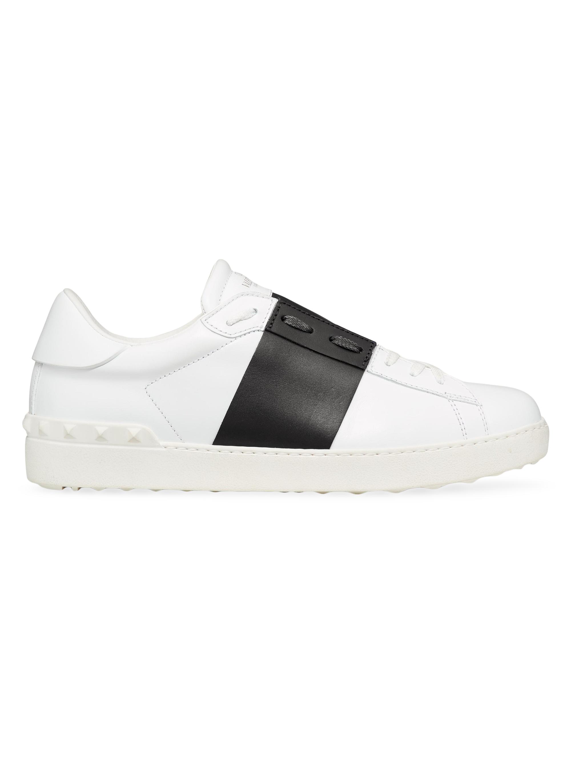 Valentino Garavani Calfskin Open Sneakers | Saks Fifth Avenue