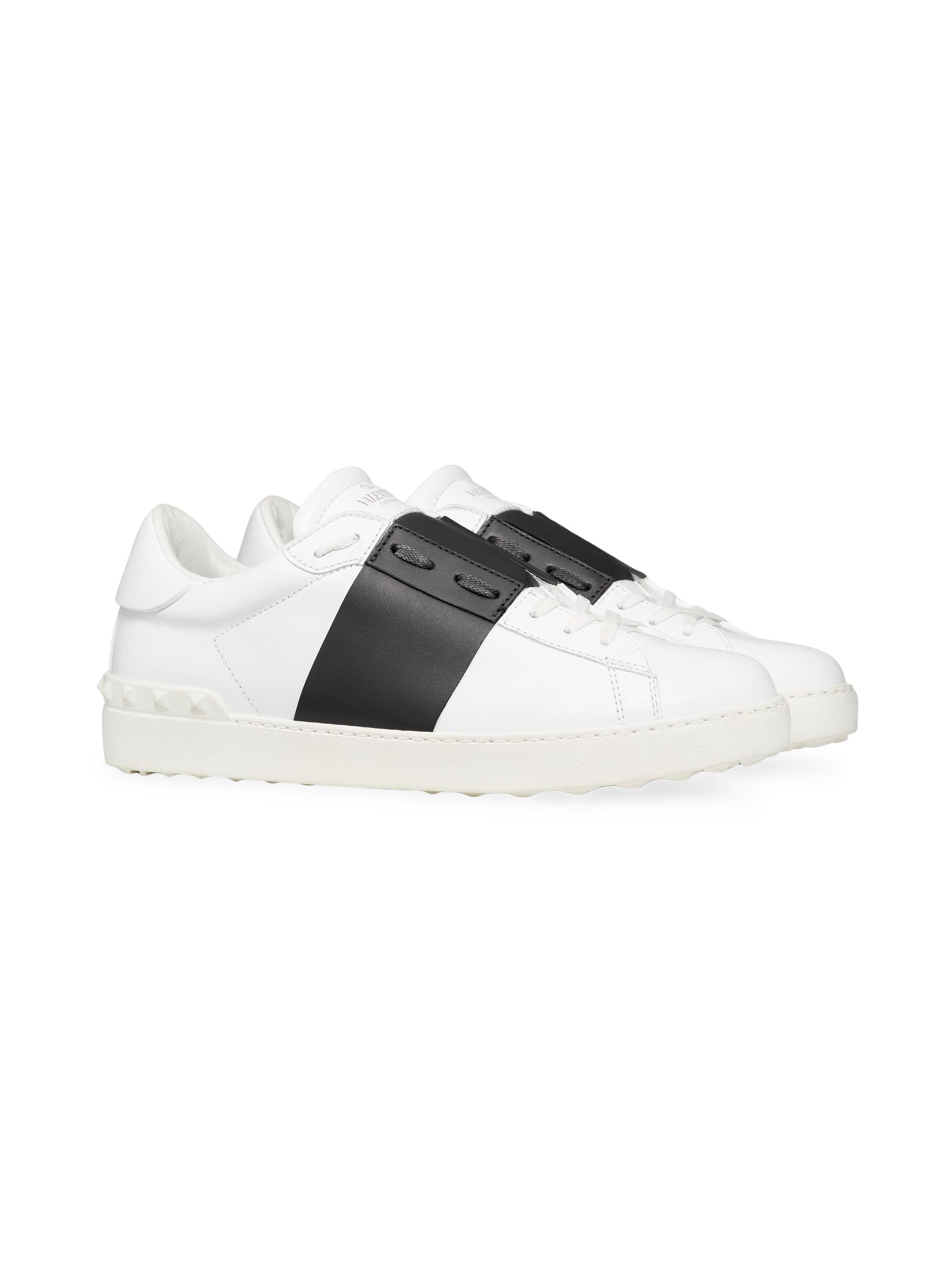 Valentino Garavani Calfskin Open Sneakers | Saks Fifth Avenue
