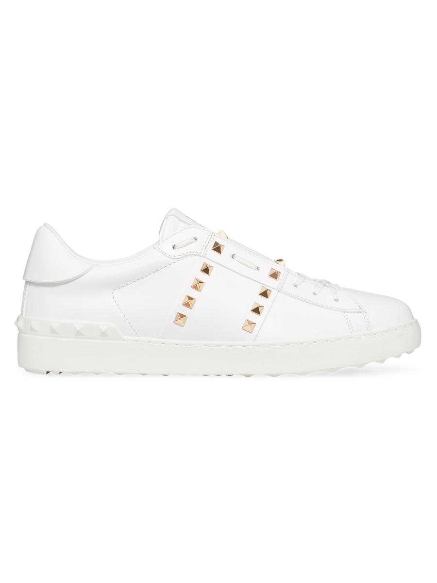 Valentino Garavani ROCKSTUD UNTITLED ラウンドトゥ スニーカー Valentino Garavani Calfskin Rockstud Untitled Sneakers