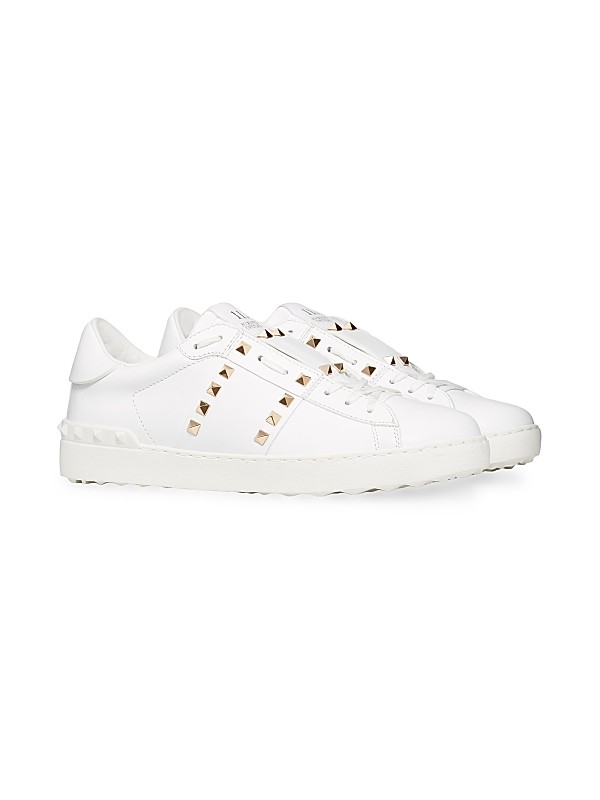 Shop Valentino Garavani Calfskin Rockstud Untitled Sneakers Shop Valentino Garavani Calfskin Rockstud Untitled Sneakers