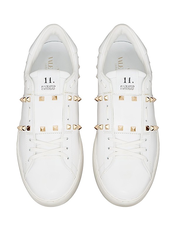 Shop Valentino Garavani Calfskin Rockstud Untitled Sneakers Shop Valentino Garavani Calfskin Rockstud Untitled Sneakers