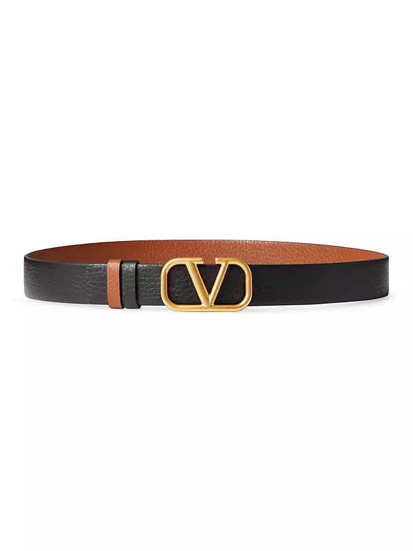 VLogo Signature 10 reversible leather belt in multicoloured - Valentino  Garavani