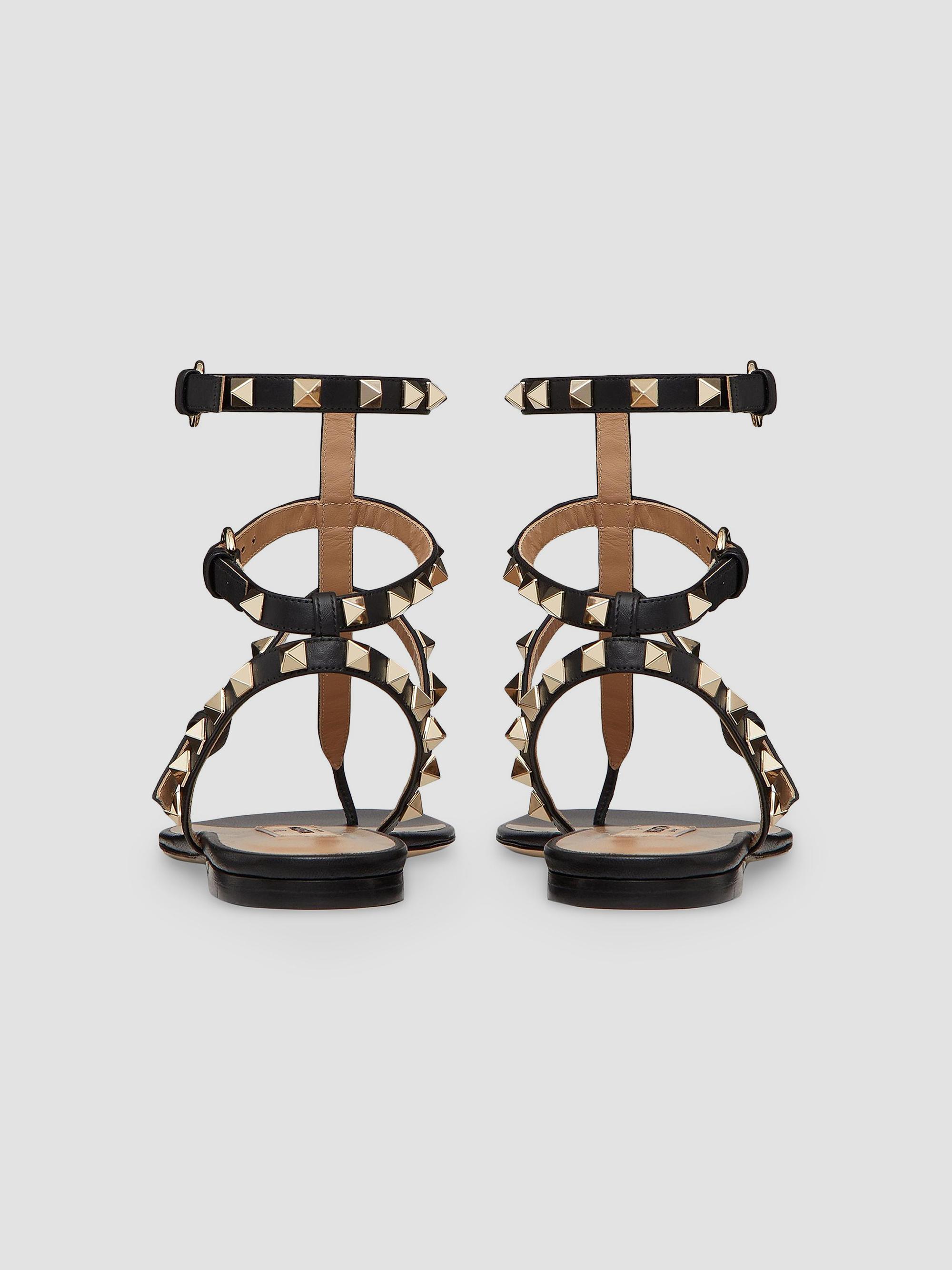 Valentino Garavani Rockstud Calfskin Flat Flip-Flop Sandals | Saks