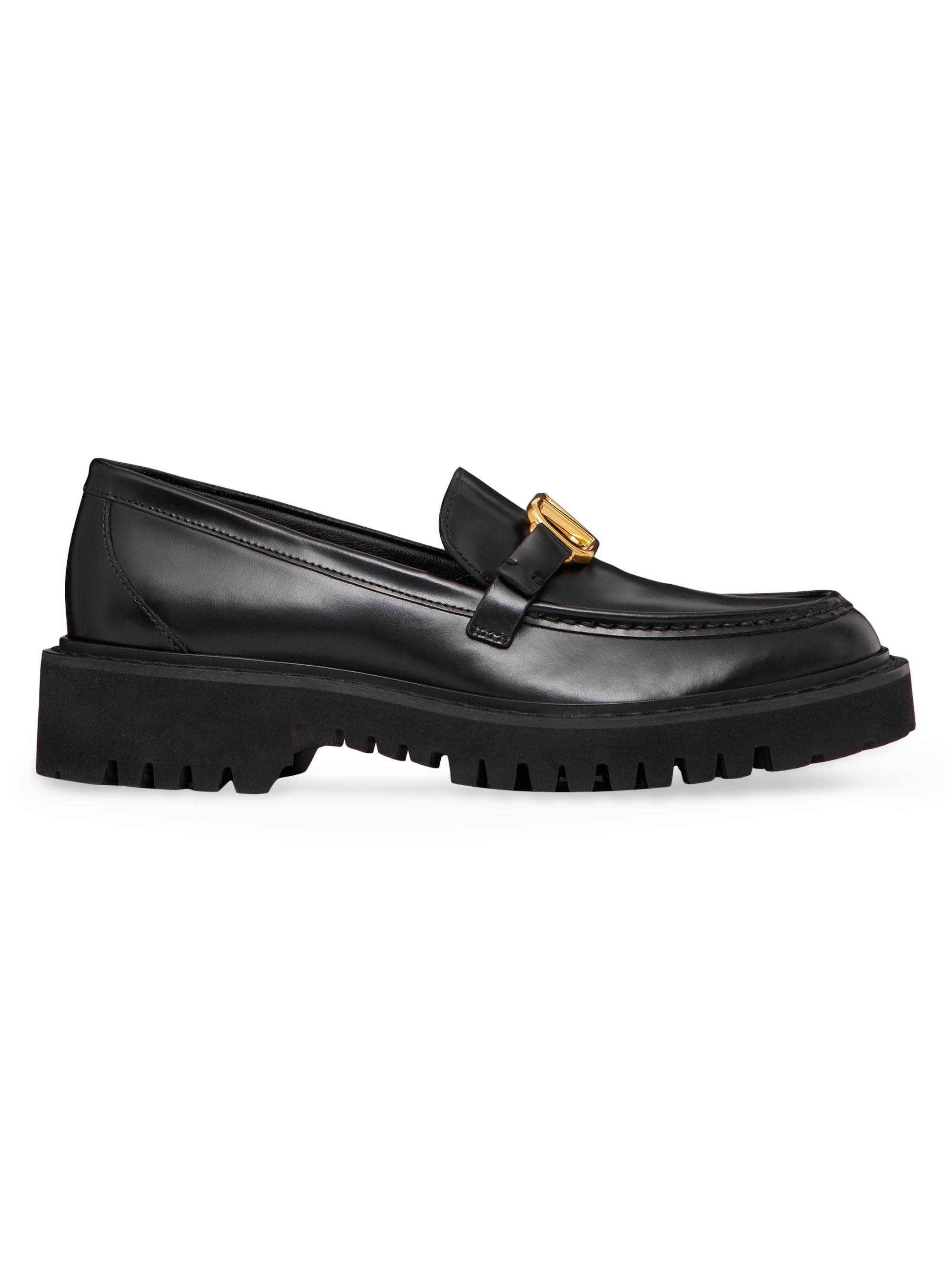 Valentino Garavani VLogo Locker Calfskin Loafers 40MM | Saks Fifth