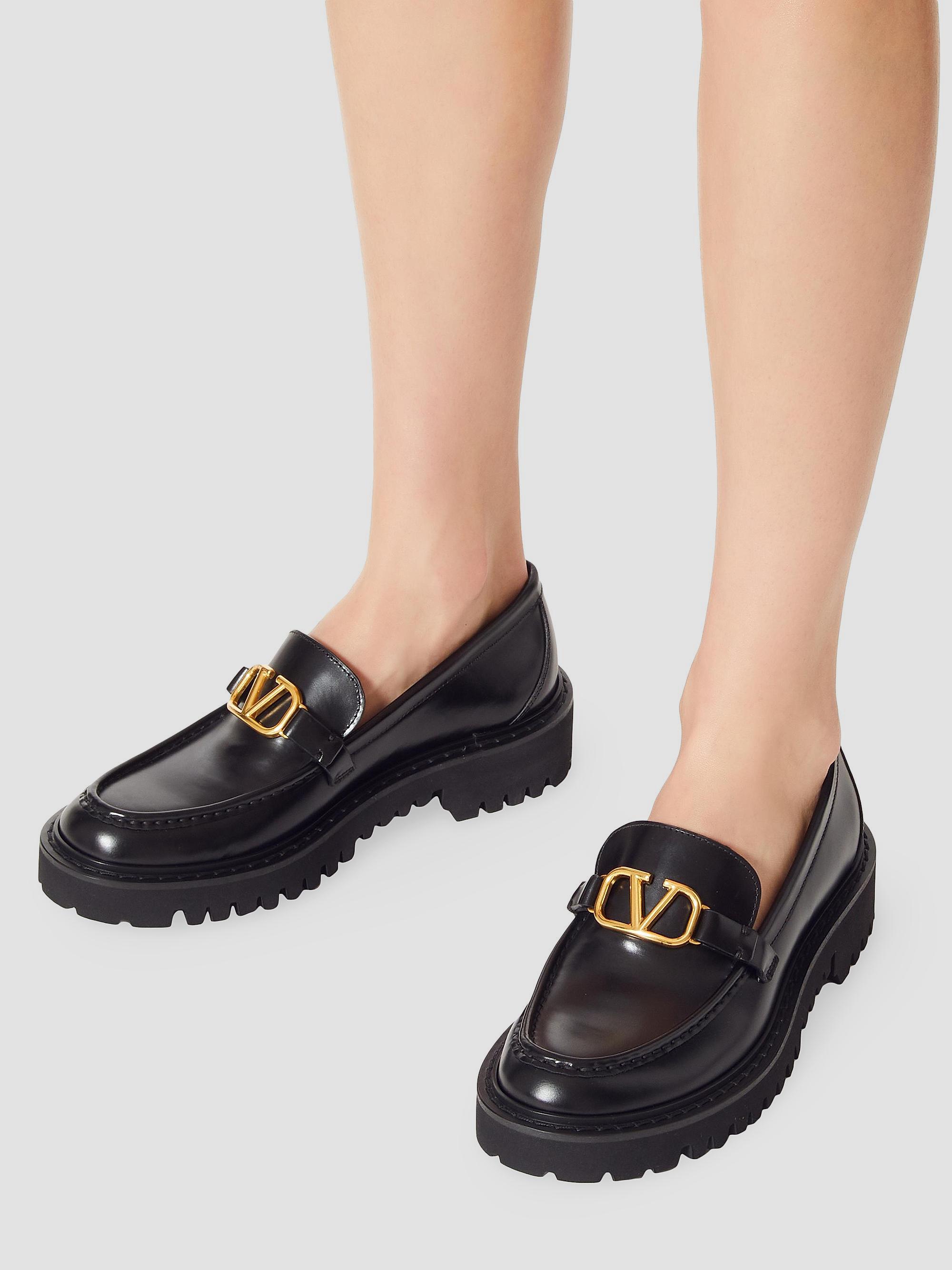 Valentino Garavani Vlogo Signature Calfskin Loafers | Saks Fifth
