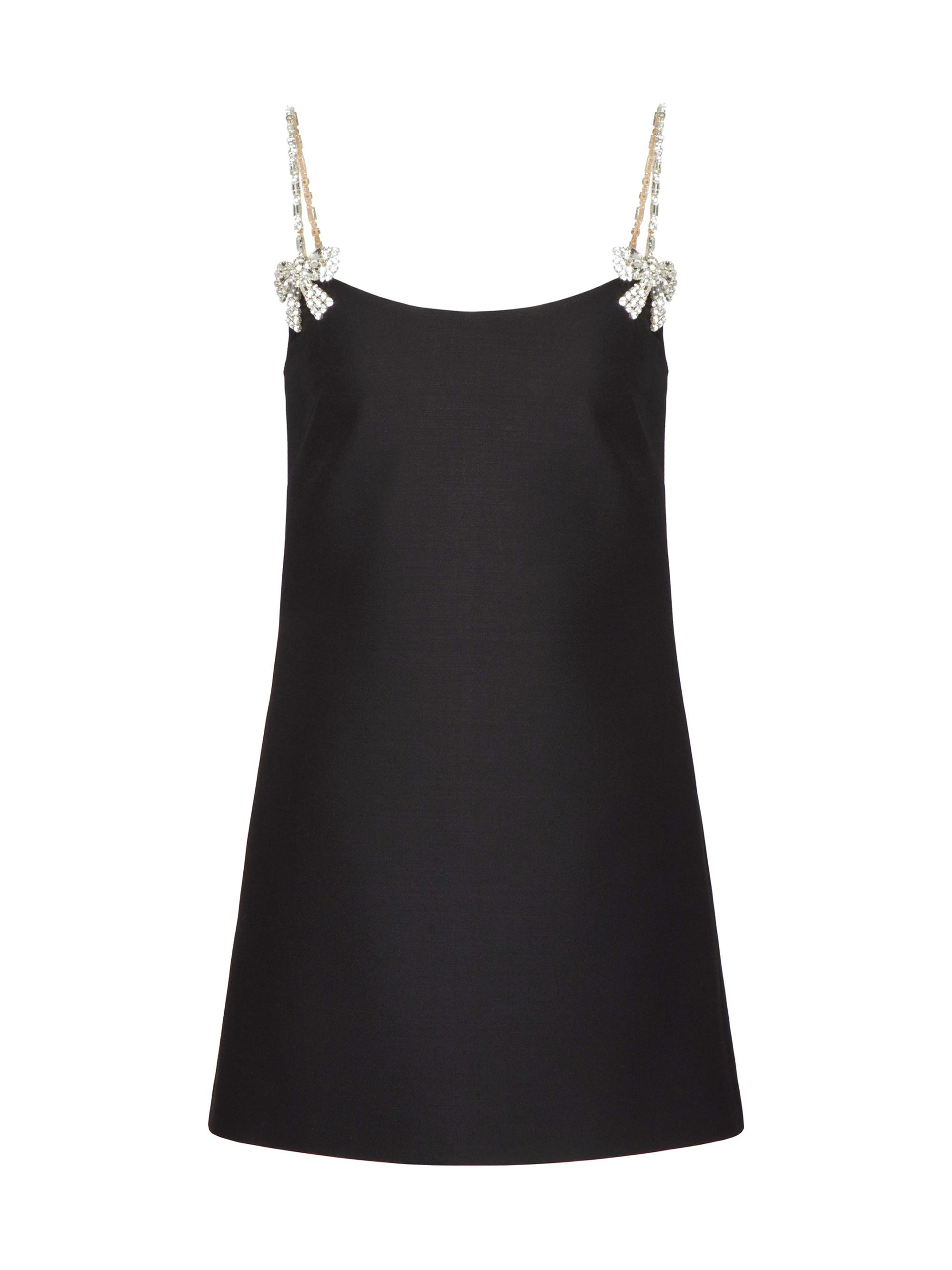 Valentino Garavani Women's Embroidered Crepe Couture Short Dress - Black