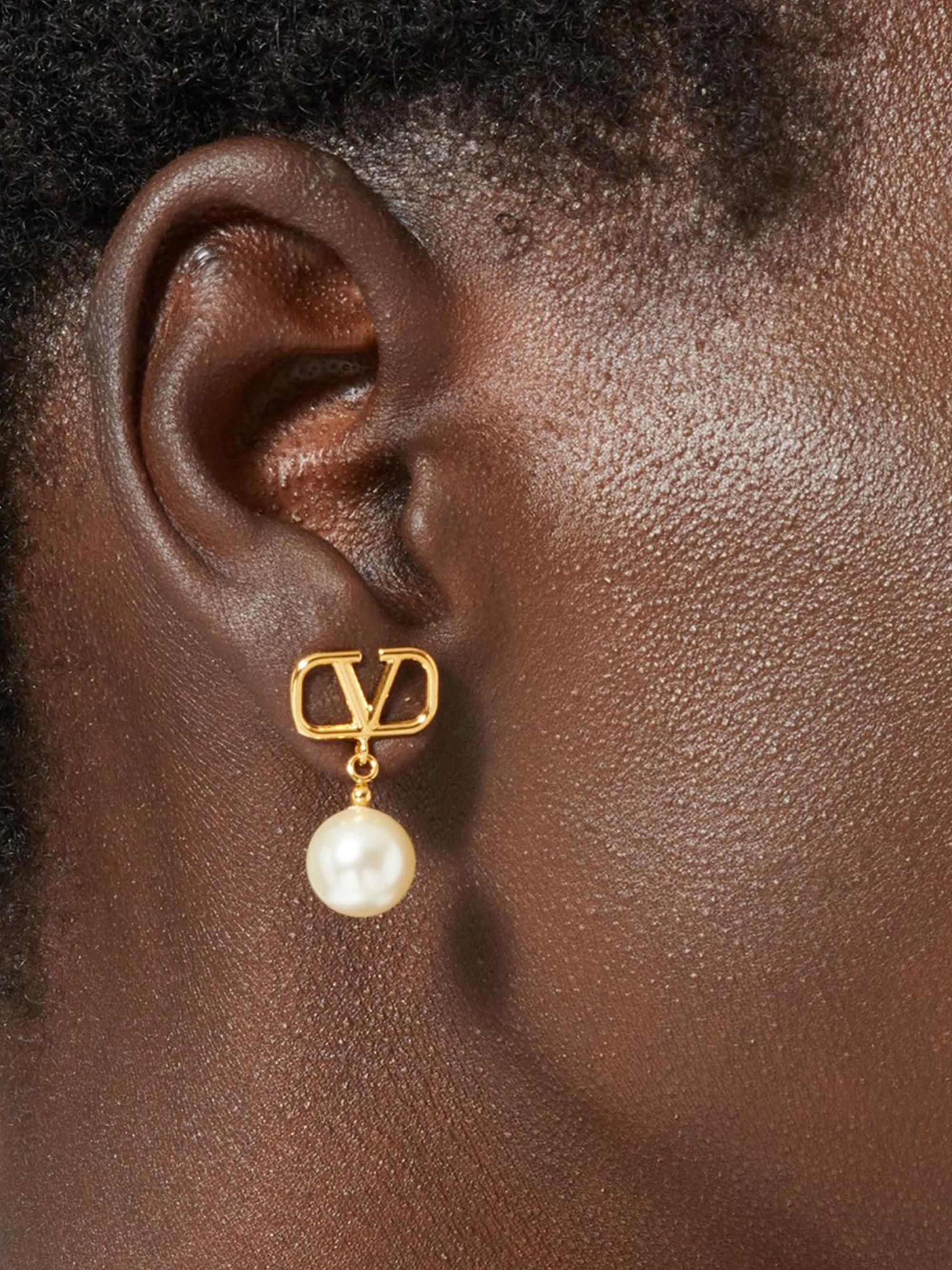 Valentino Garavani VLogo Signature Earrings With Swarovski® Pearls