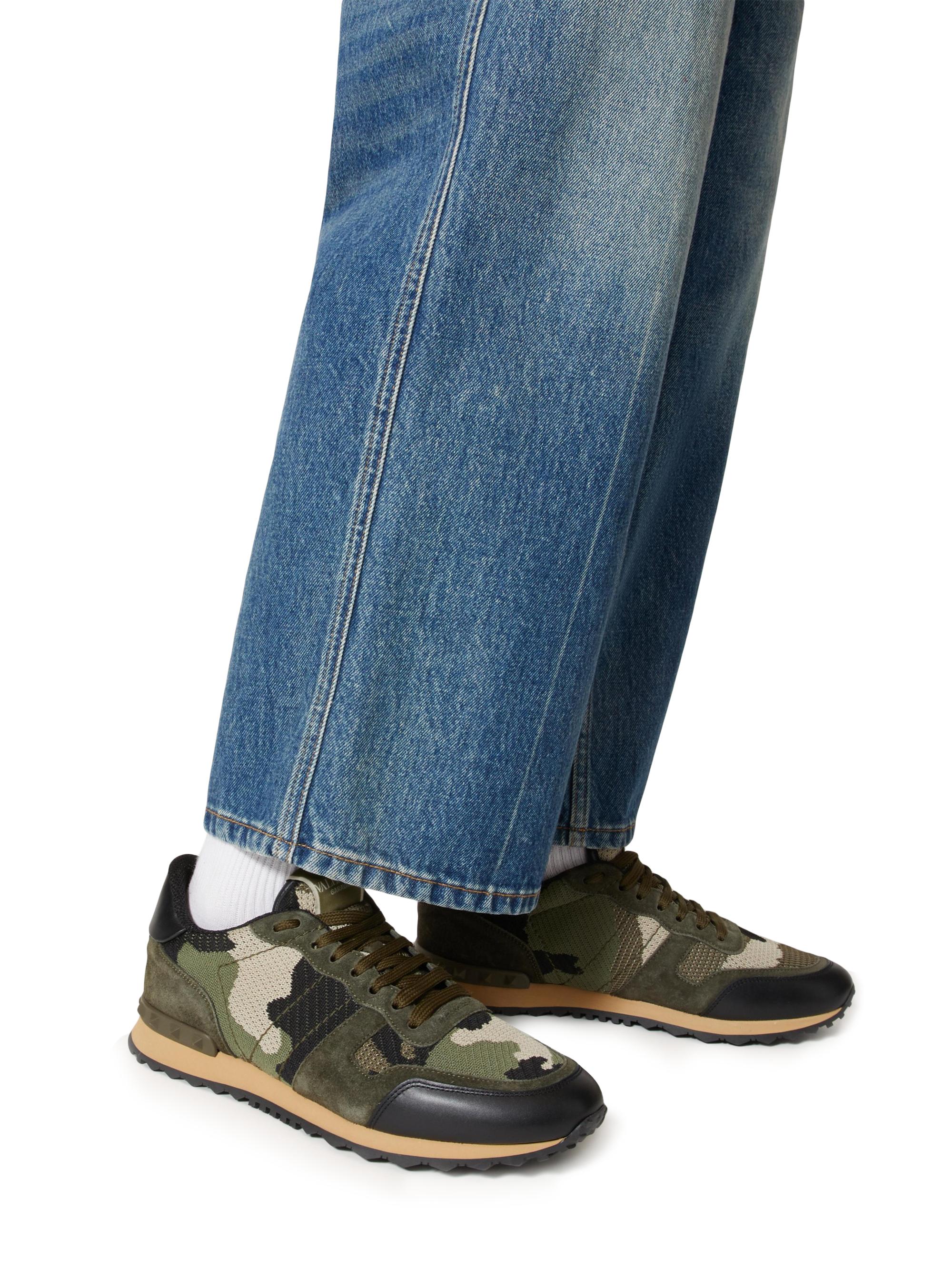 Valentino Garavani Mesh Fabric Camouflage Rockrunner