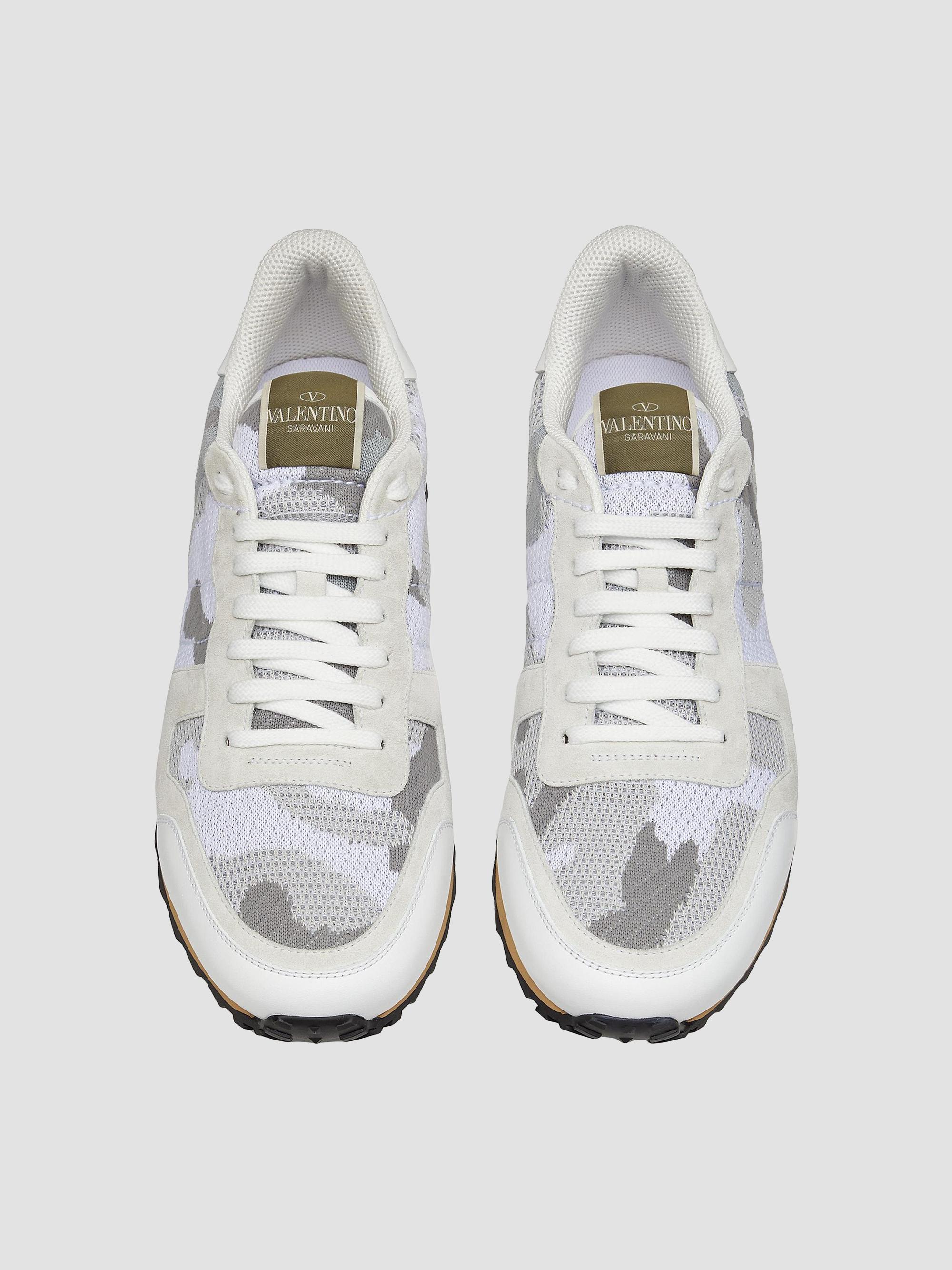 Valentino Garavani men X LBM 45 (US 12) White camo Valentino Garavani Mesh Fabric Camouflage Rockrunner  main image 2