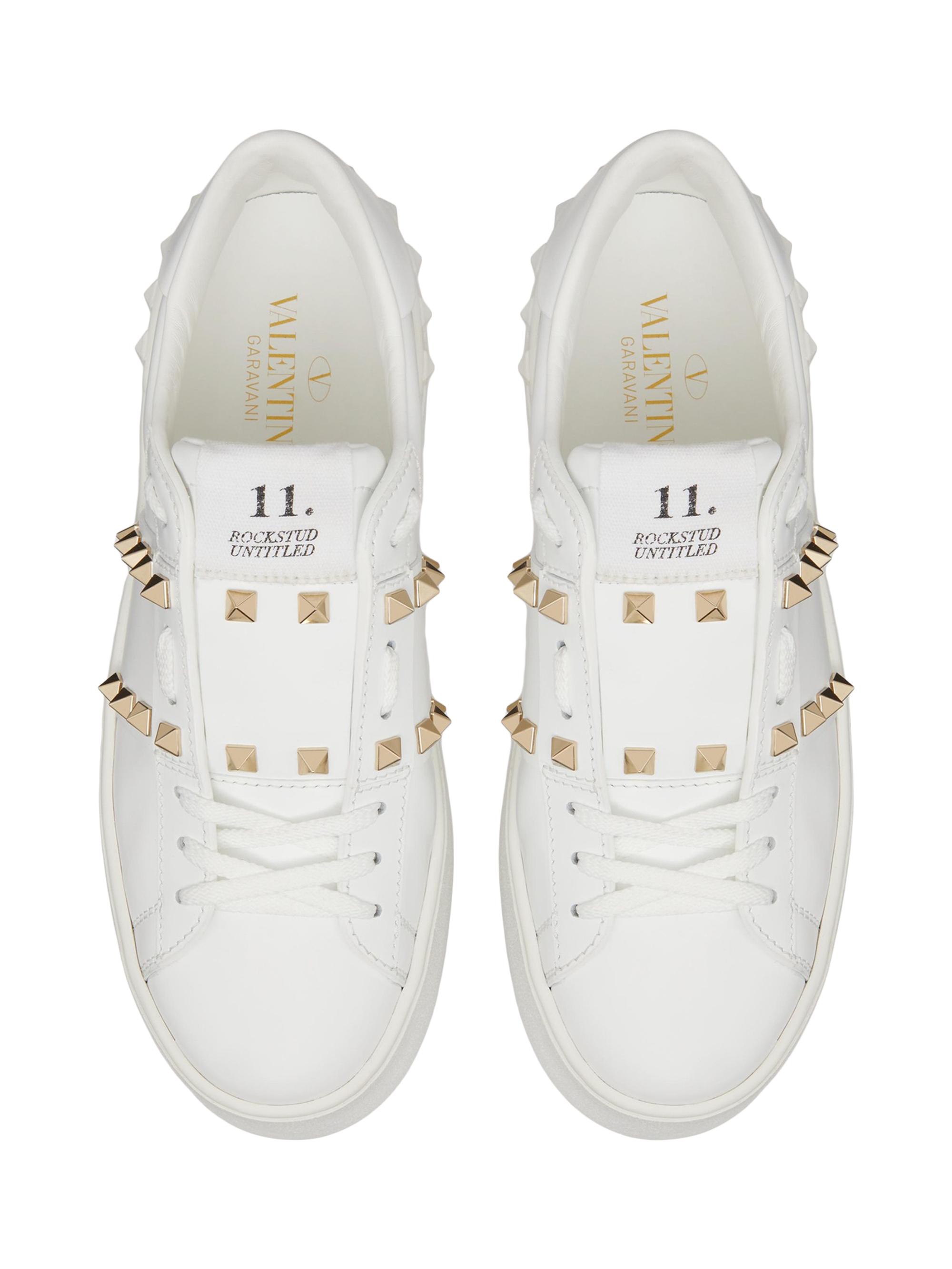 Valentino Garavani Flatform Rockstud Untitled Sneakers In