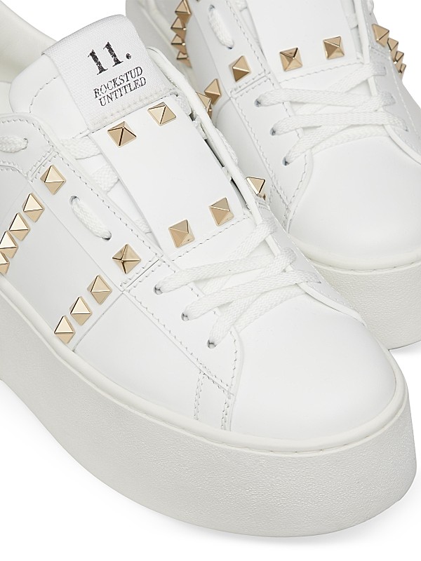 Shop Valentino Garavani Flatform Rockstud Untitled Sneakers Shop Valentino Garavani Flatform Rockstud Untitled Sneakers