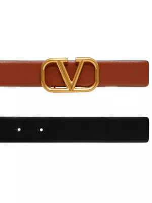VLogo Signature 10 mirrored leather belt