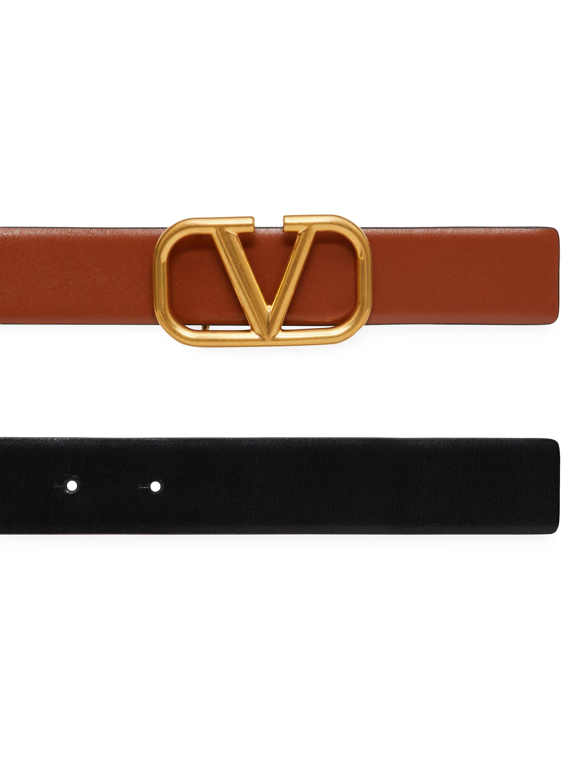 VLogo Signature 10 mirrored leather belt